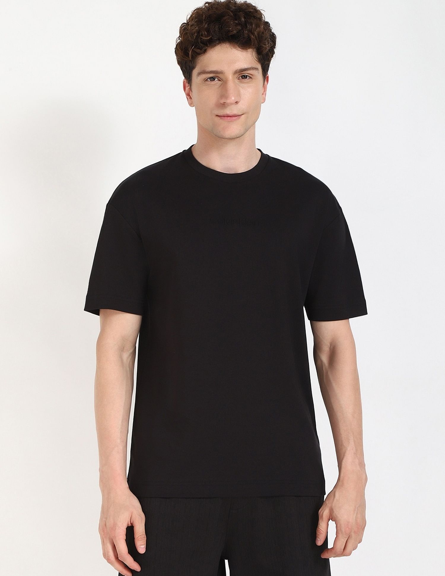Calvin Klein Jeans Solid Regular Fit Cotton T-Shirt