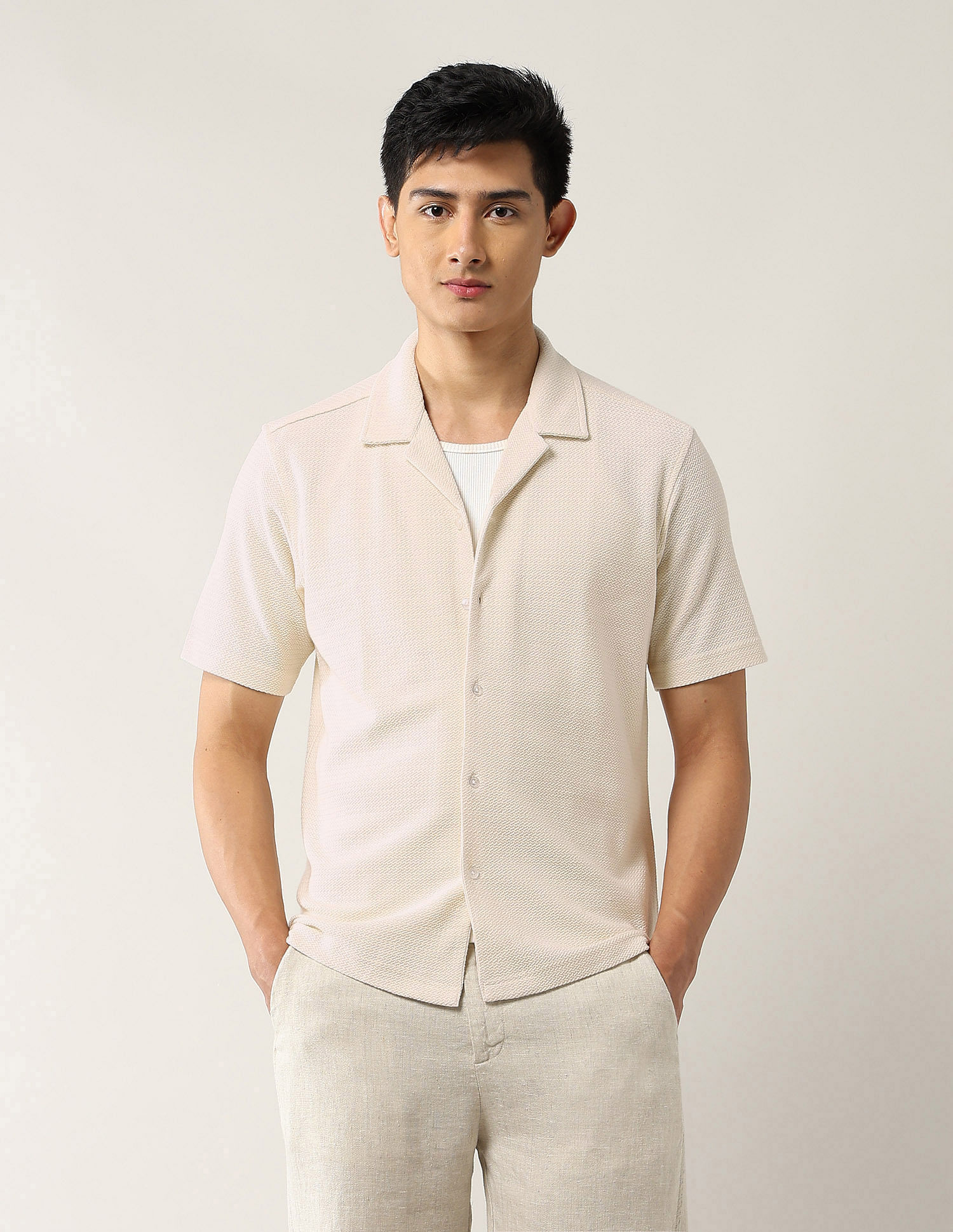 Arrow Pure Cotton Relaxed Fit Cuban Shirt