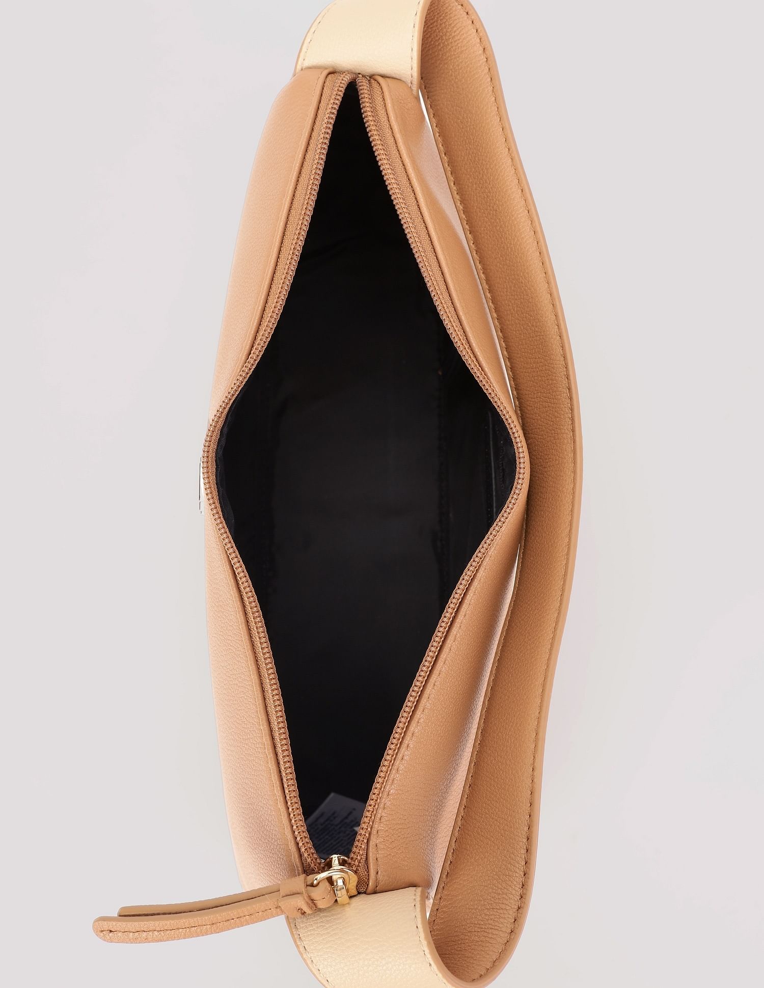 Tommy Hilfiger Solid Beige Pu Hand Bag