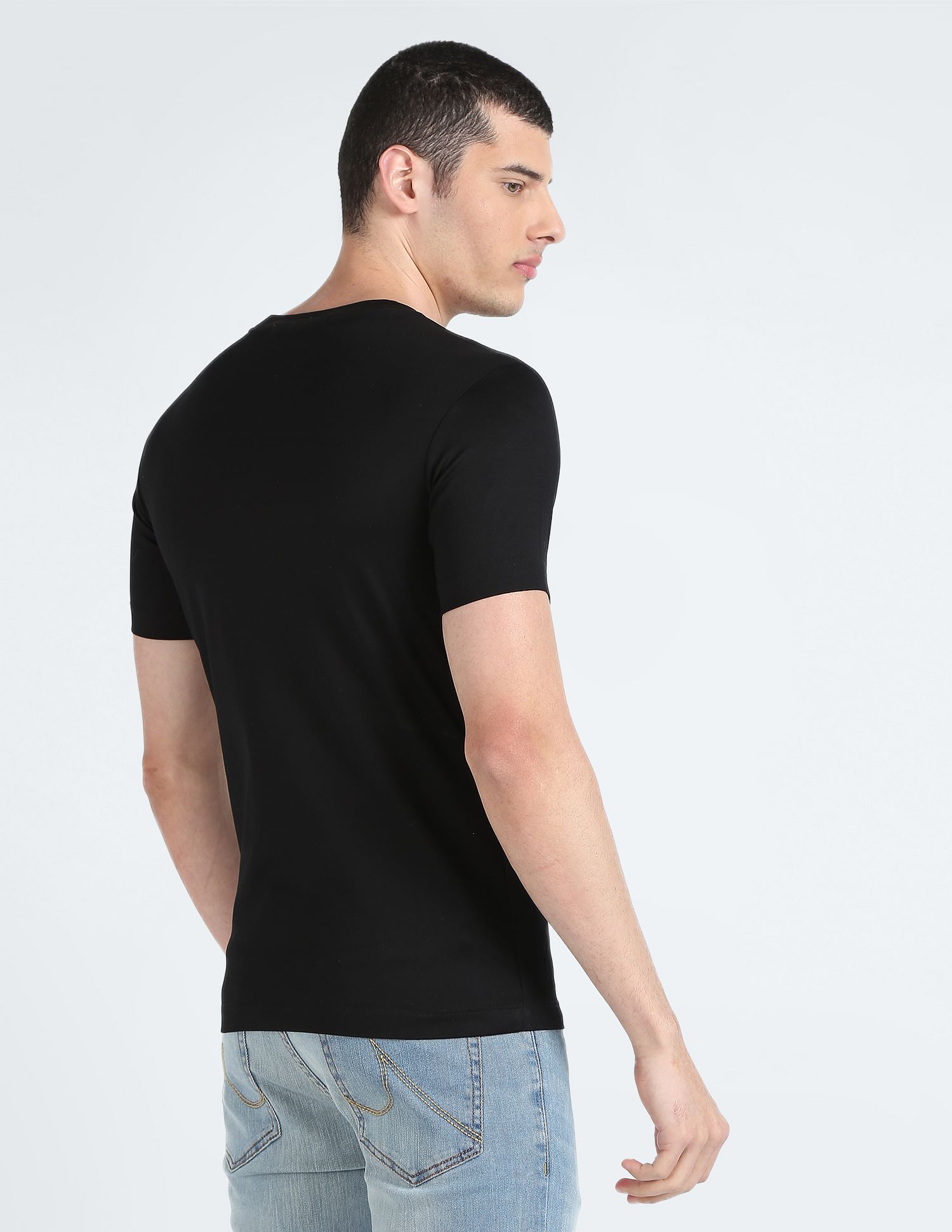 Calvin Klein Jeans Crew Neck Placement Logo Cotton T-Shirt