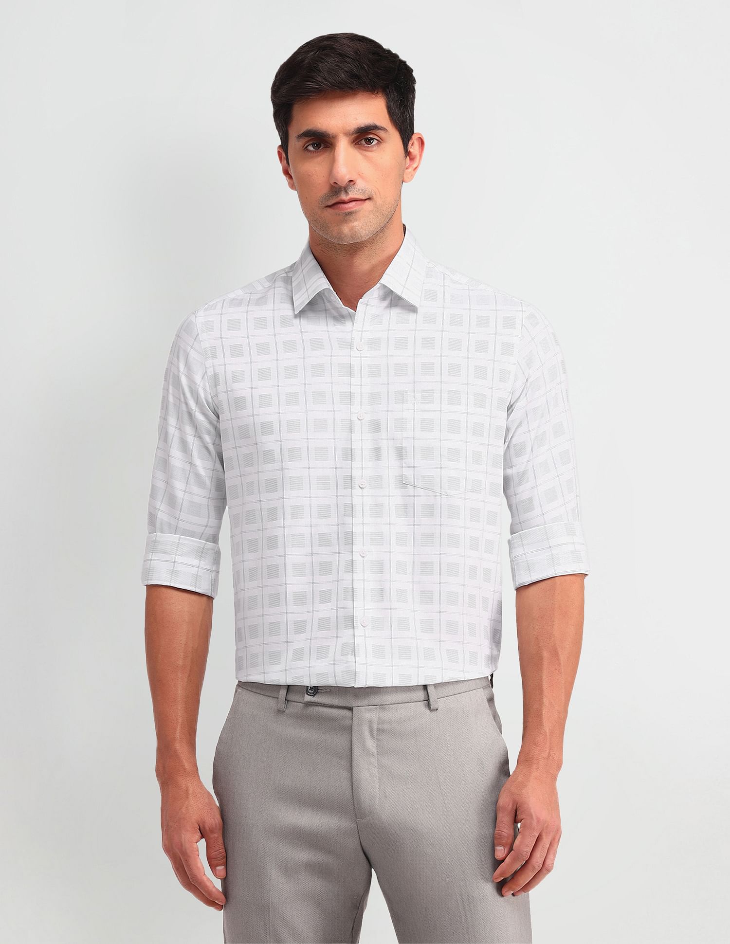 Arrow Manhattan Slim Fit Checked Shirt