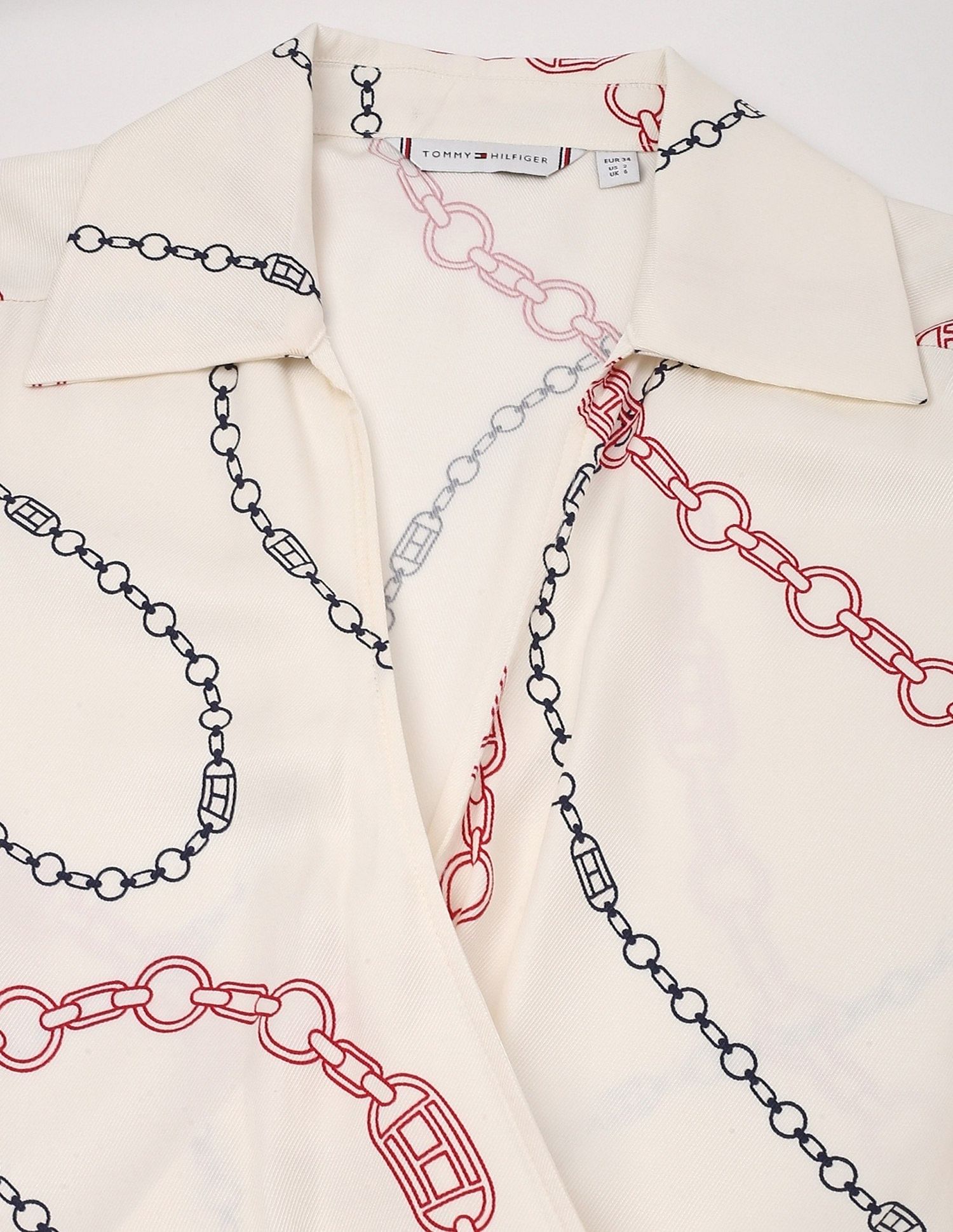 Tommy Hilfiger Viscose Spread Collar Wrap Dress