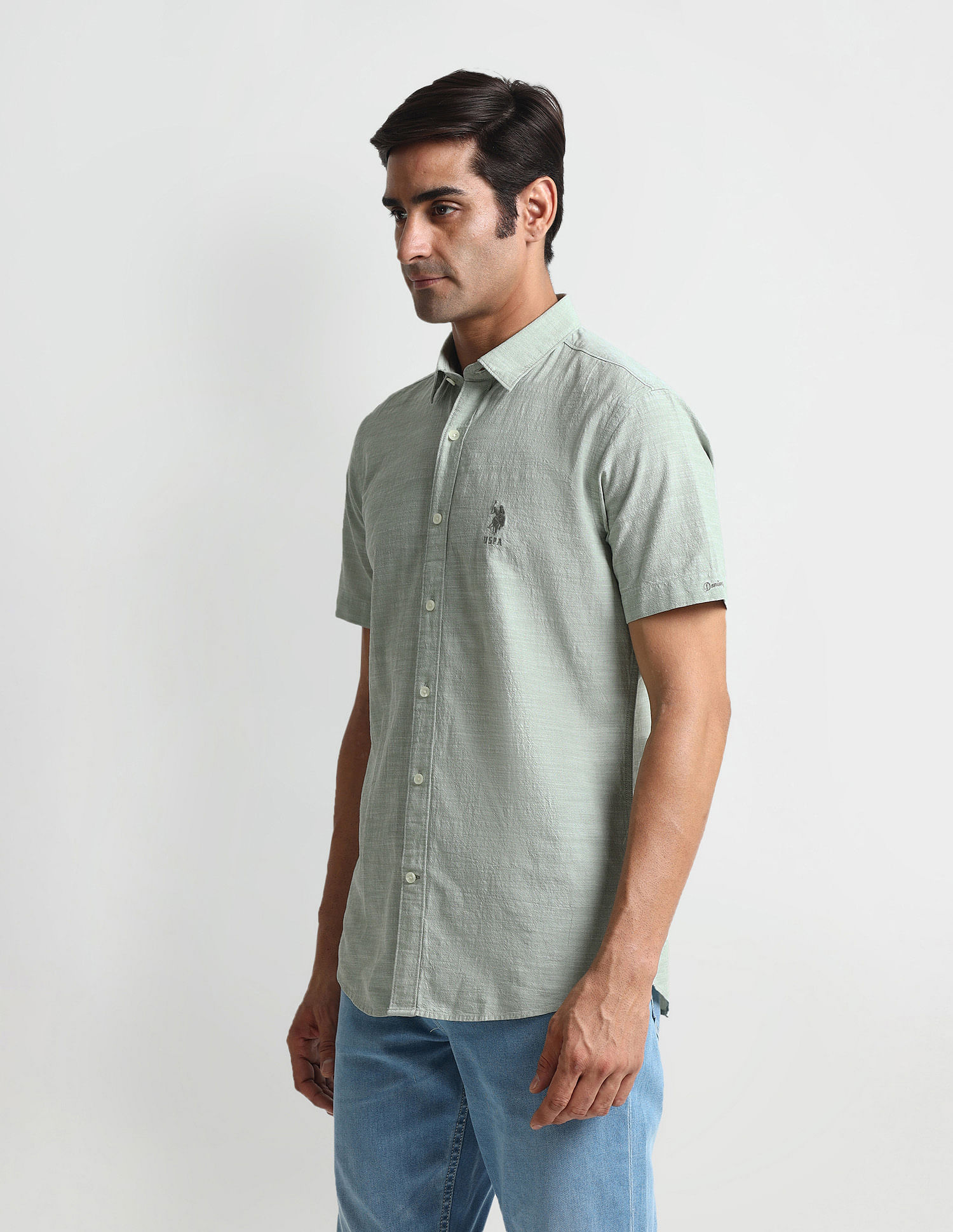 U.S. Polo Assn. Denim Co. Slim Fit Textured Shirt