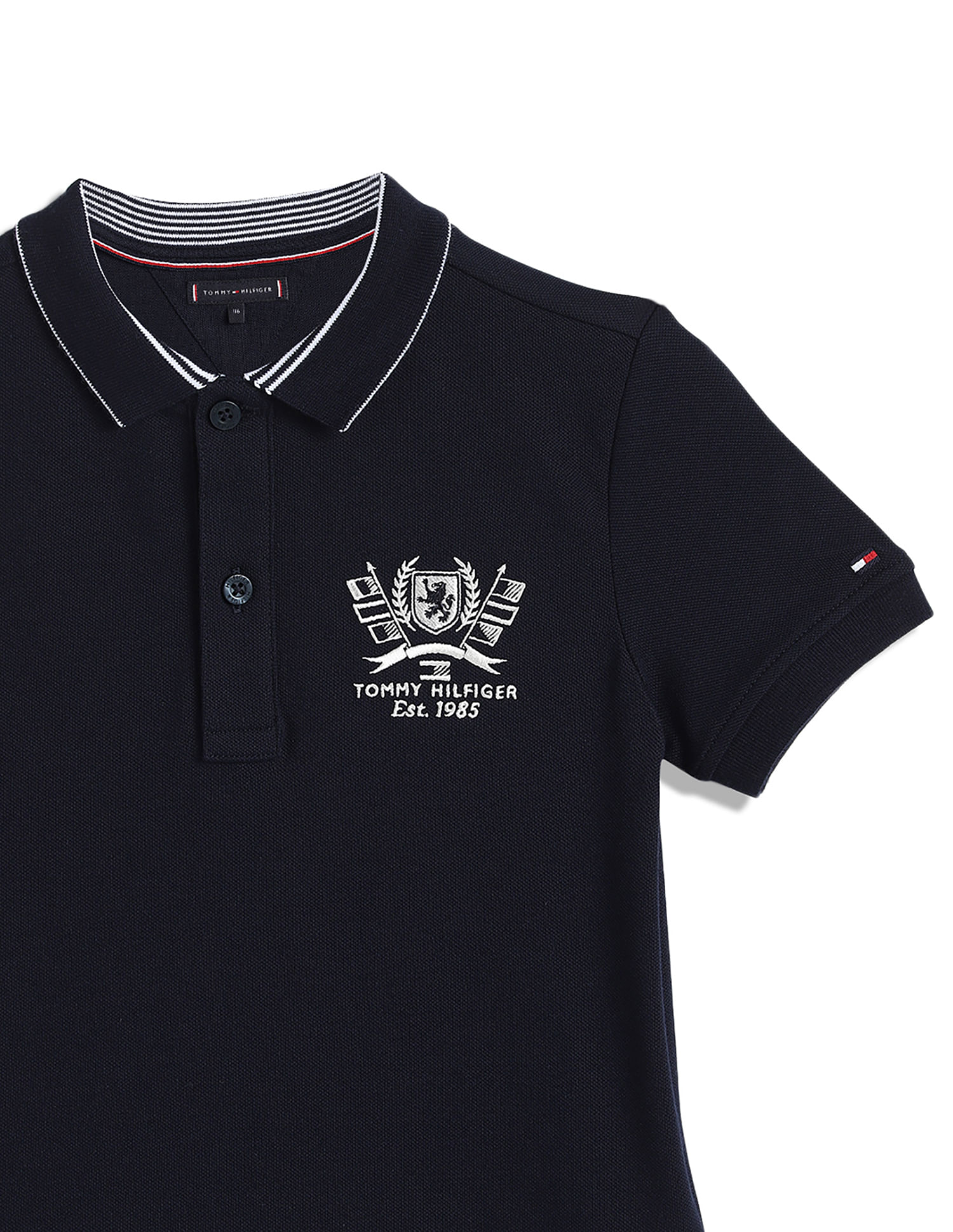 Tommy Hilfiger Kids Printed Regular Fit Polo T-Shirt