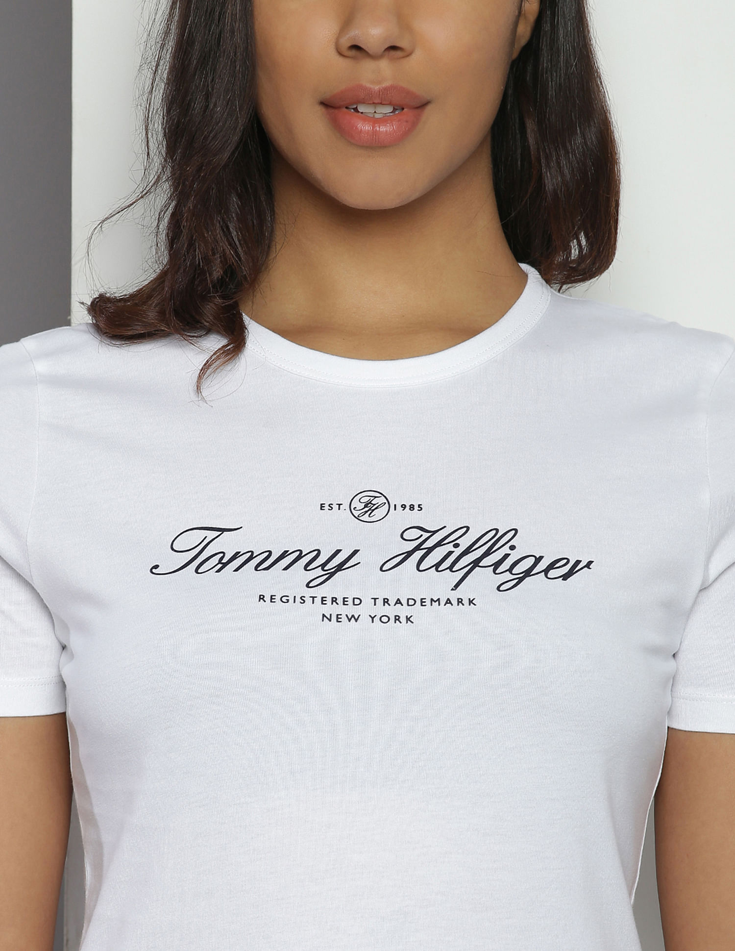 Buy Tommy Hilfiger Slim Fit Signature Logo T-Shirt