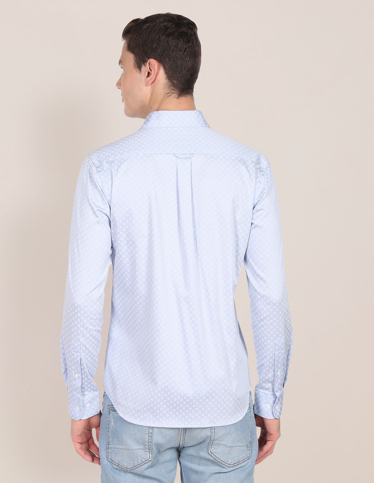 U.S. Polo Assn. Spread Collar All Over Print Casual Shirt
