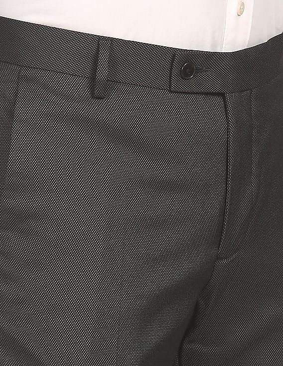 Arrow Regular Fit Patterned Formal Trousers