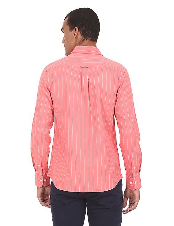 U.S. Polo Assn. Rounded Cuff Cotton Striped Casual Shirt