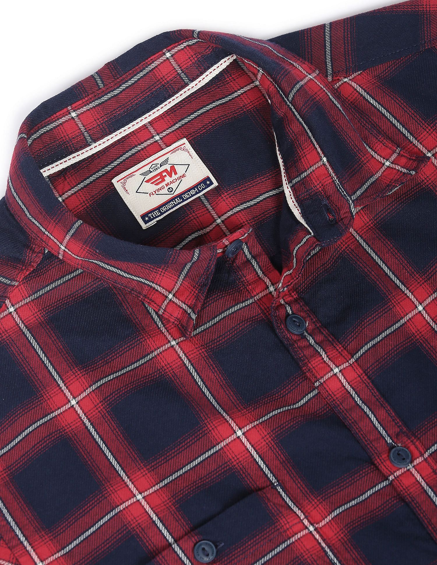 Flying Machine Tartan Check Twill Shirt