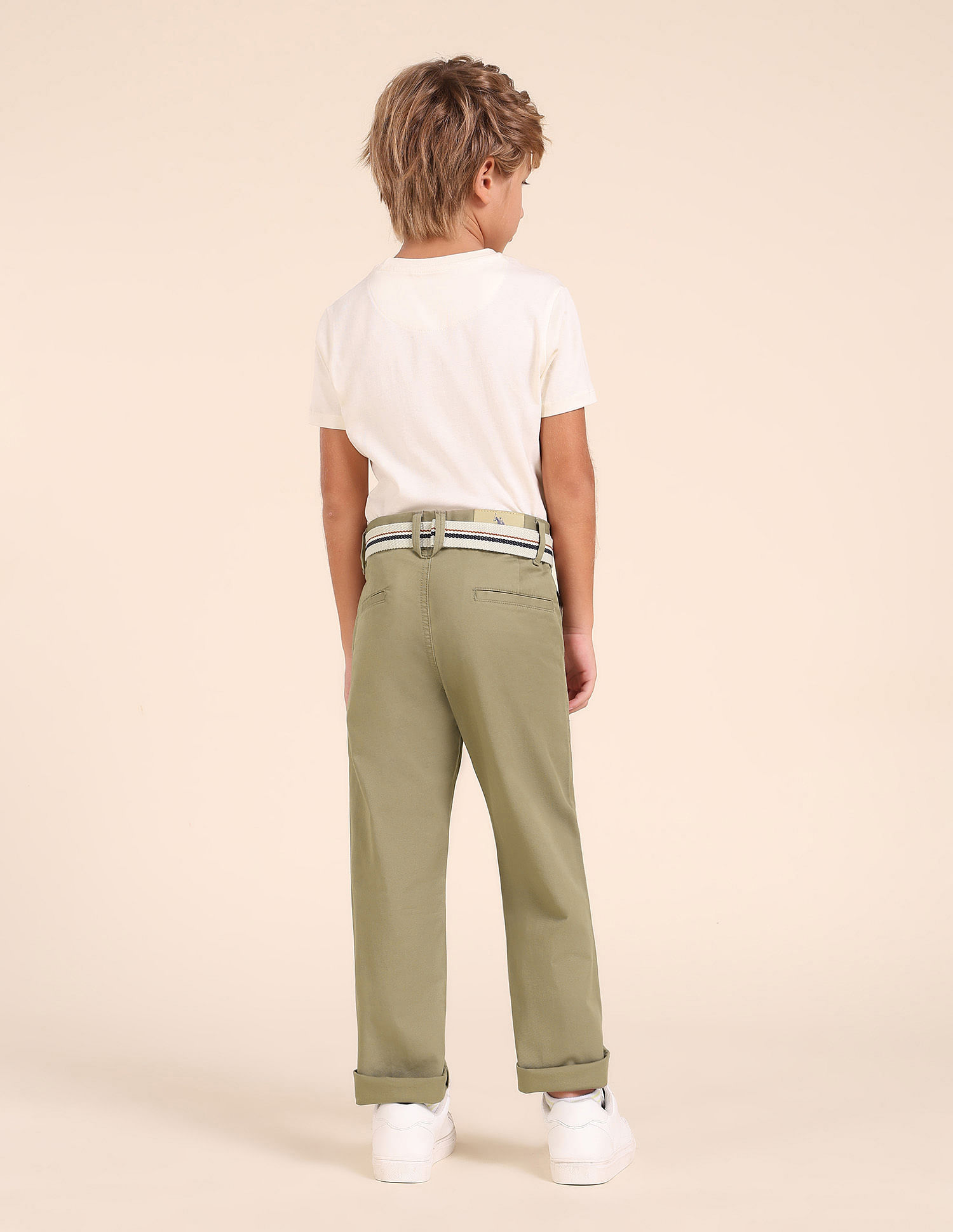 U.S. Polo Assn. Kids Boys Pure Cotton Slim Fit Trousers