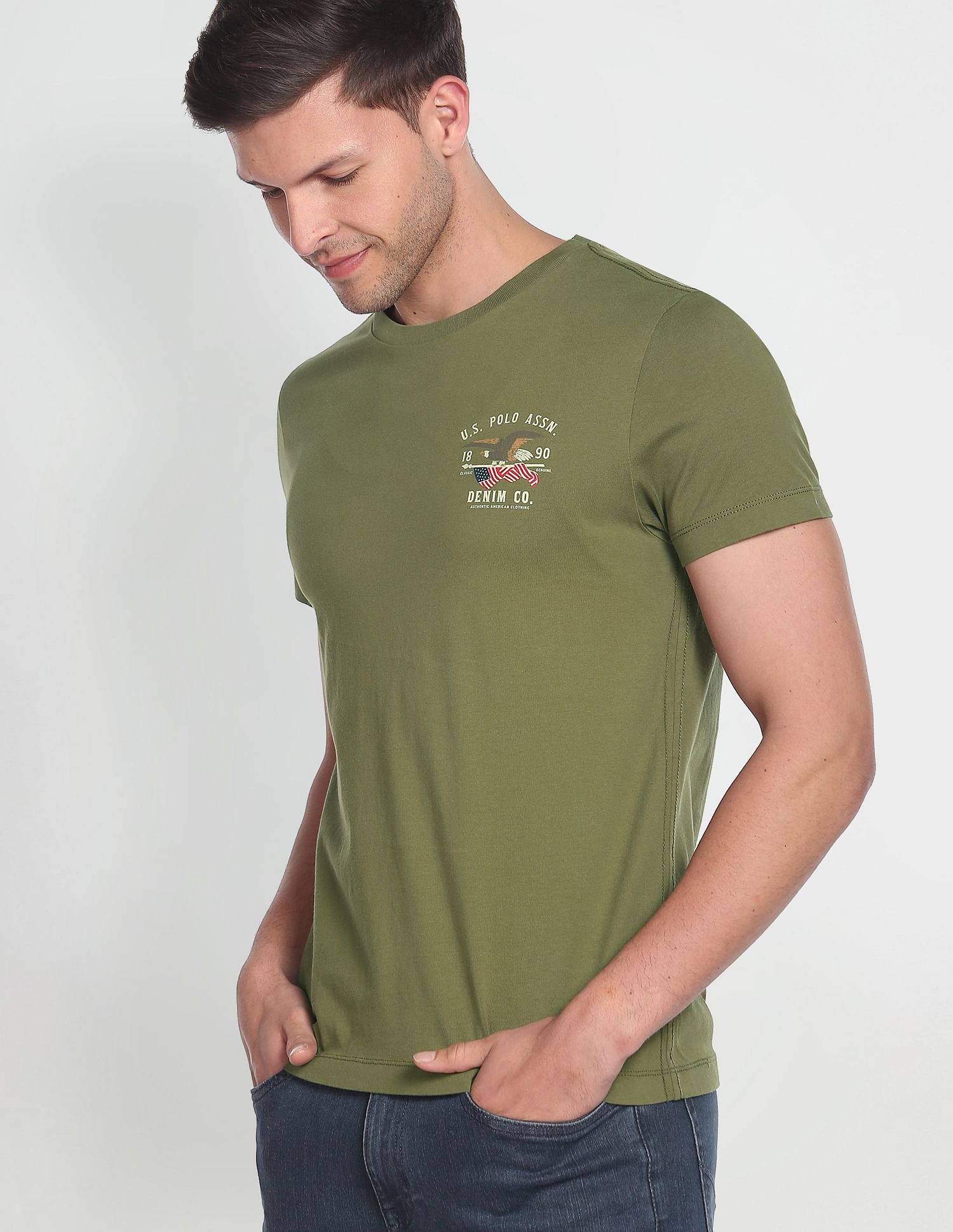 Us polo green t shirt sale