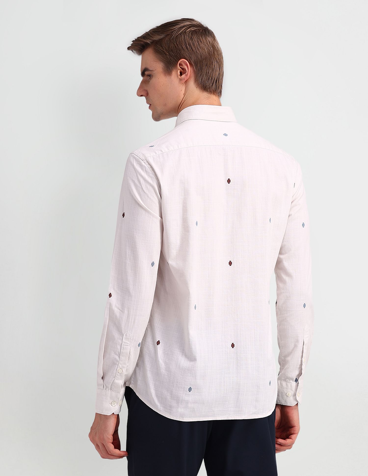 Arrow Sport Manhattan Slim Fit Geometric Print Shirt