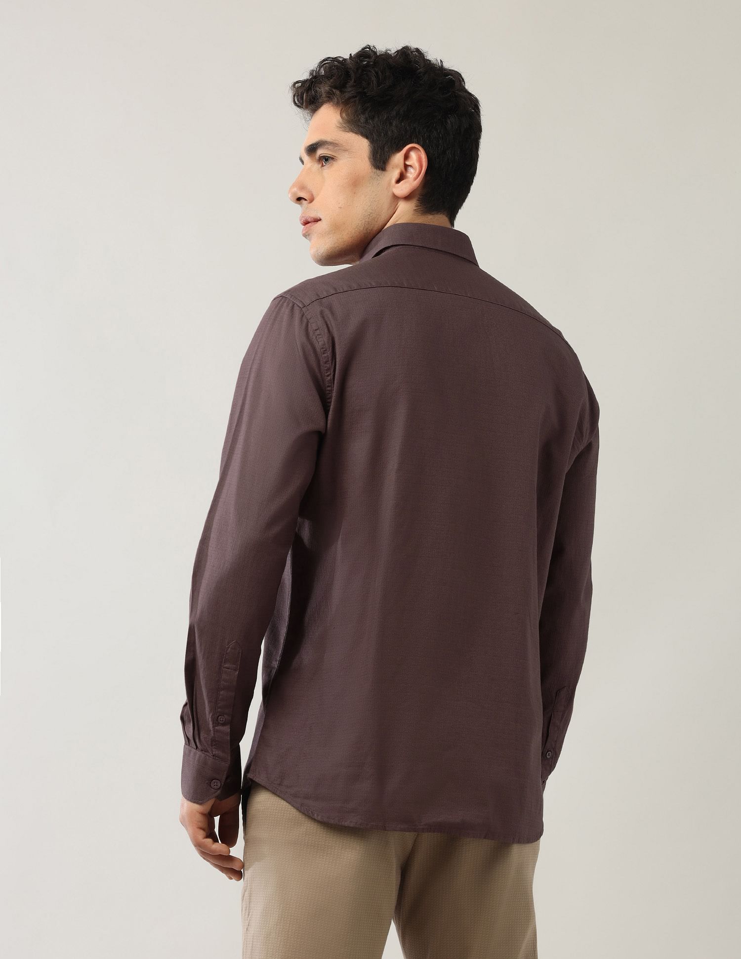 Arrow Sport Textured Pure Cotton Shirt