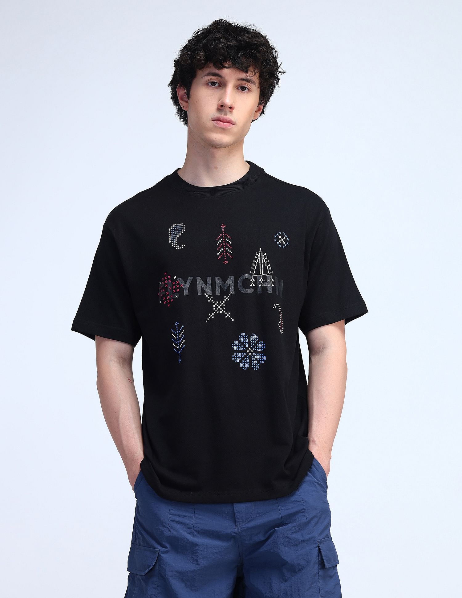 Flying Machine Graphic Printed Cotton Polo Shirts