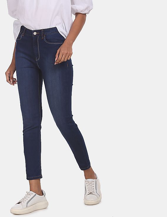 Flying Machine Women Indigo High Rise Veronica Skinny Fit Jeans