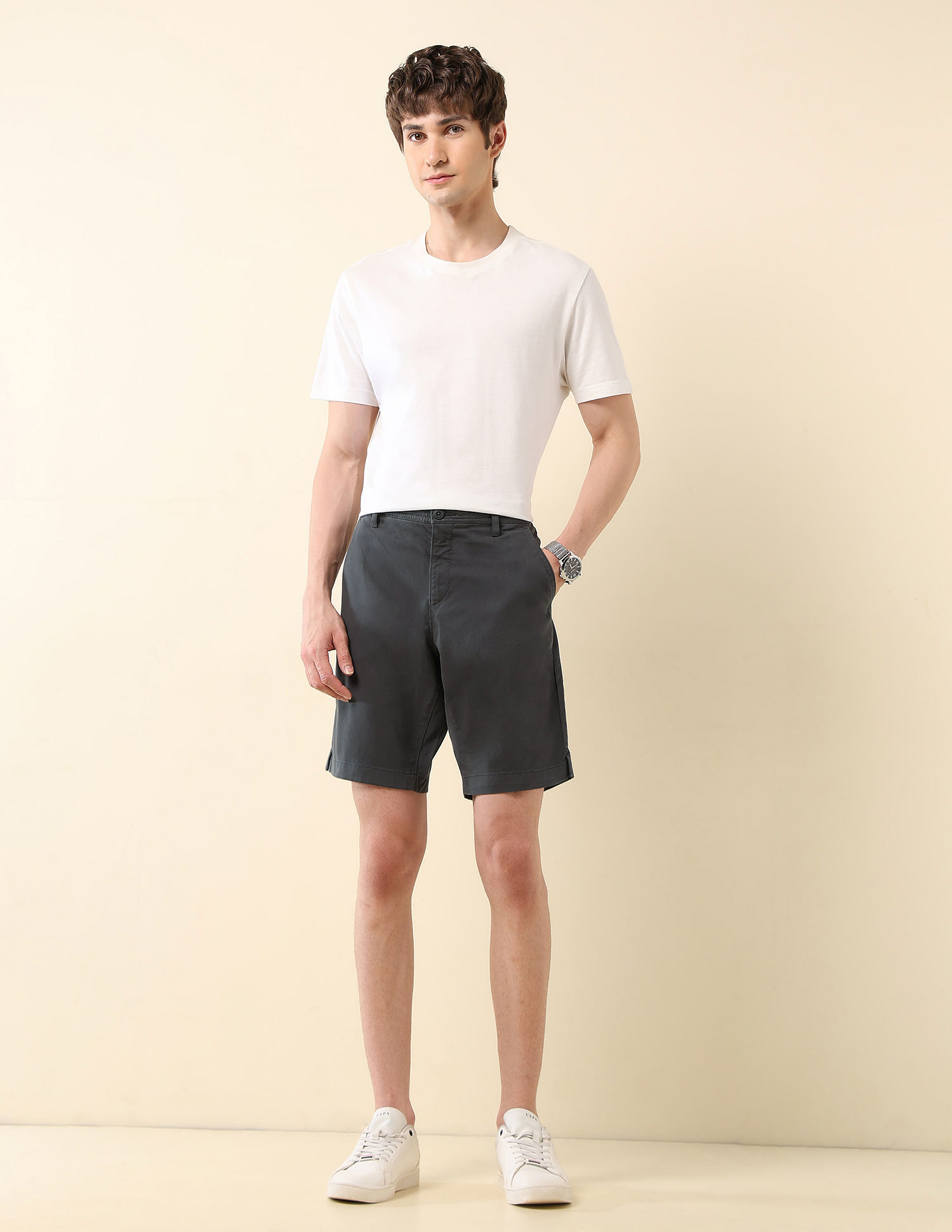 U.S. Polo Assn. Slim Fit Solid Chino Shorts