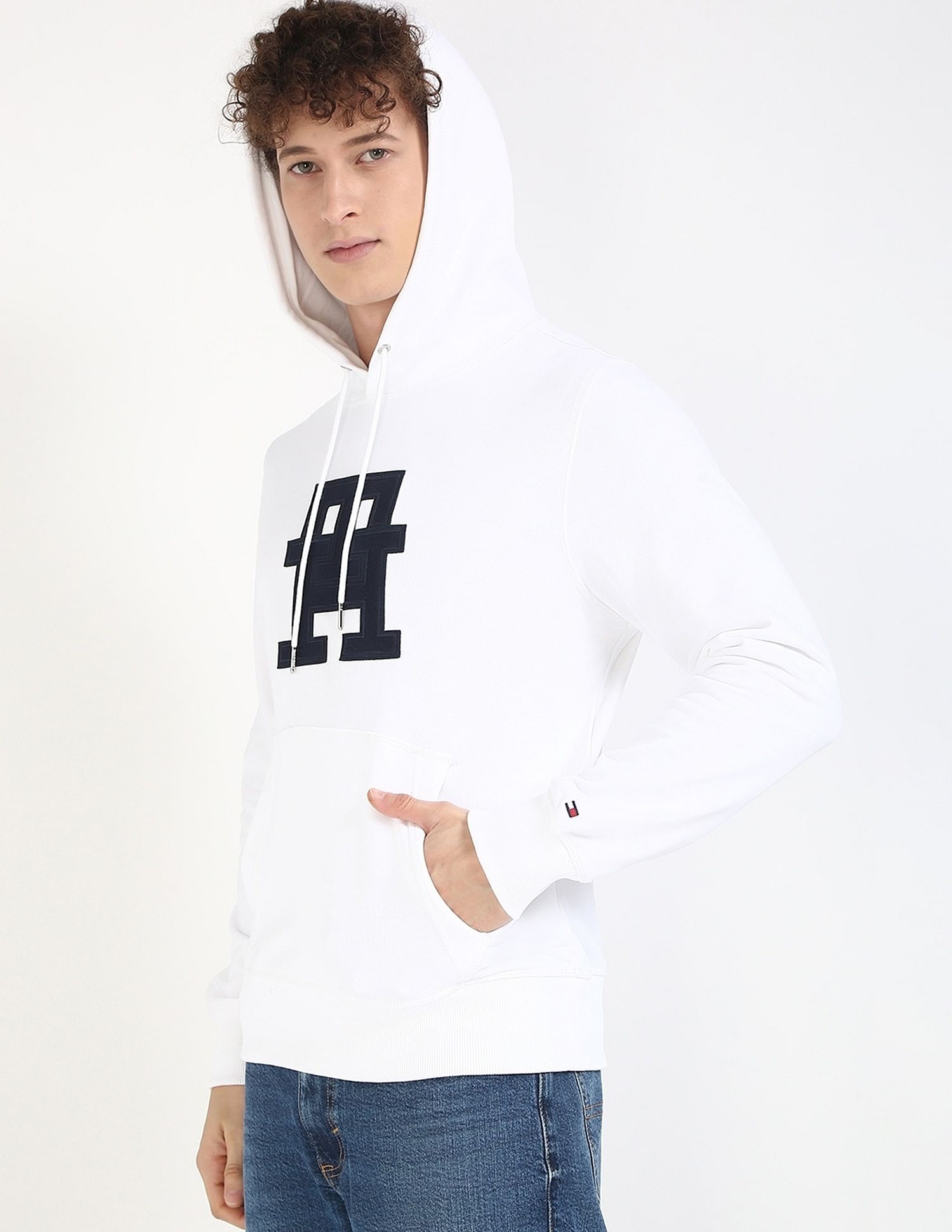 Tommy Hilfiger Embroidered Logo Regular-Fit Cotton Hooded Sweatshirt