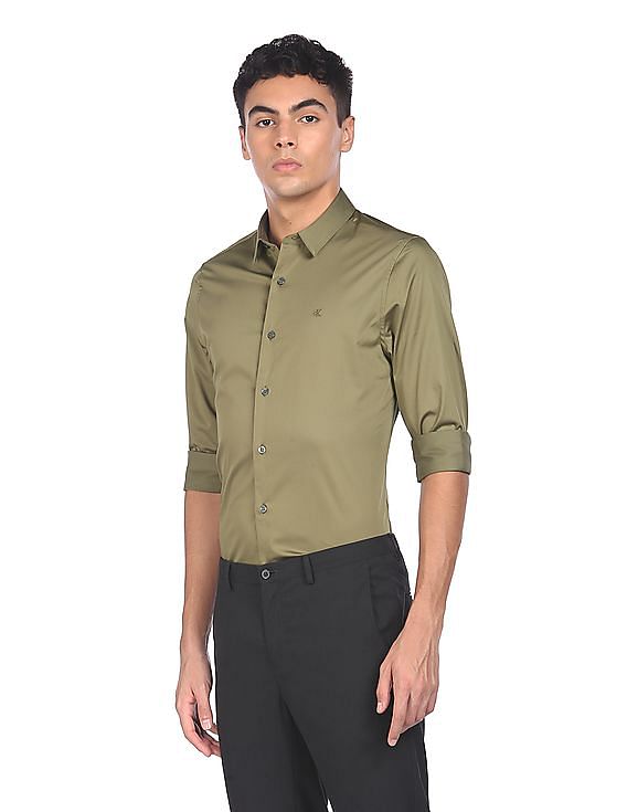 ck olive green shirt