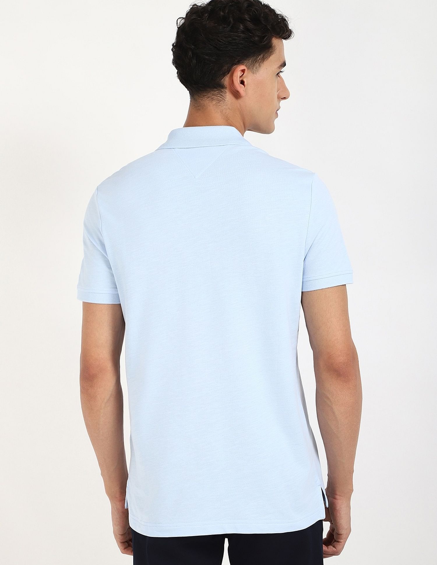 Tommy Hilfiger Solid Regular-Fit Cotton Polo Shirt