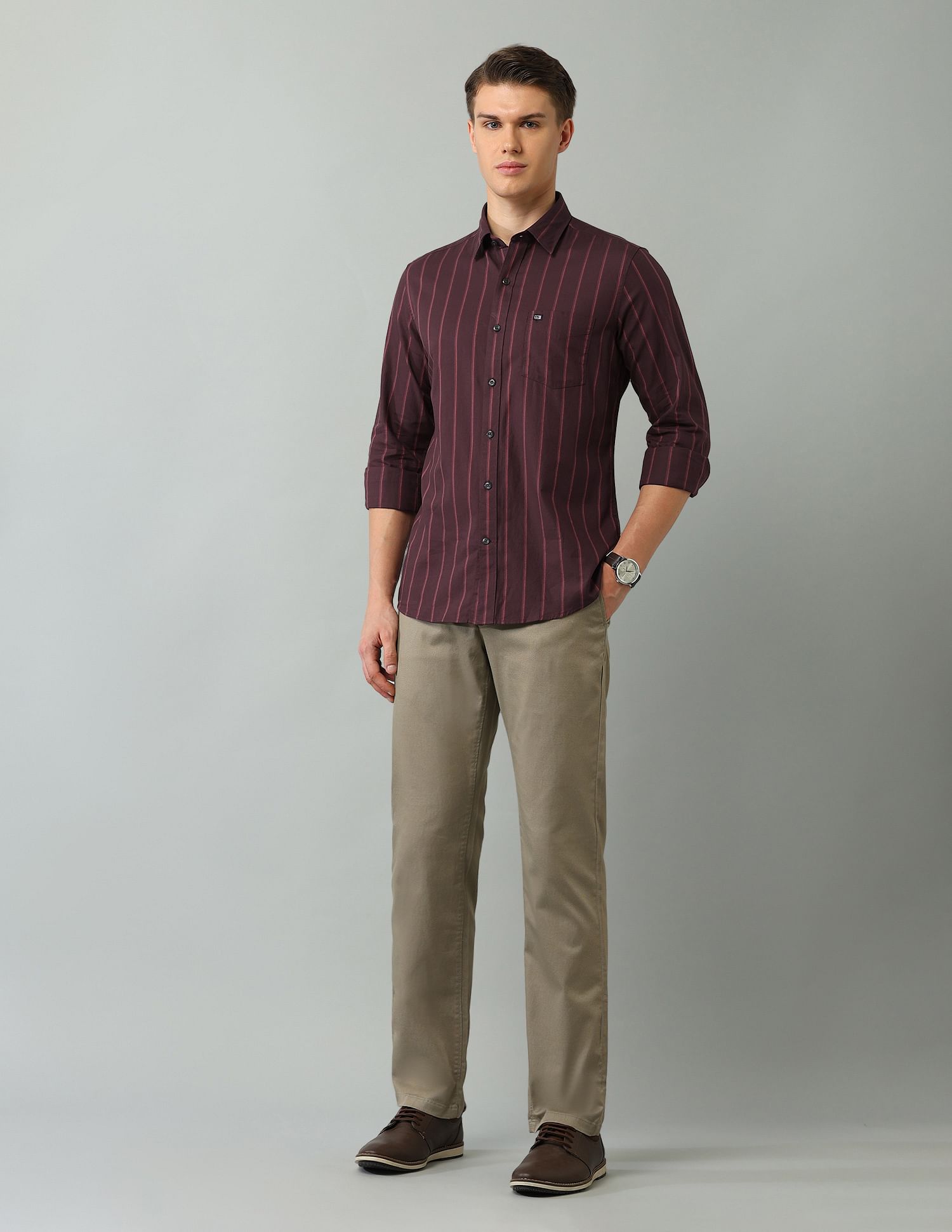 Arrow Sport Slim Fit Striped Shirt