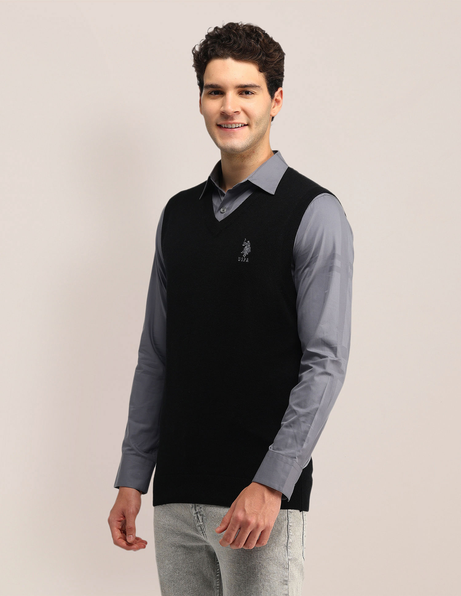 U.S. Polo Assn. Solid Regular Fit Sweater