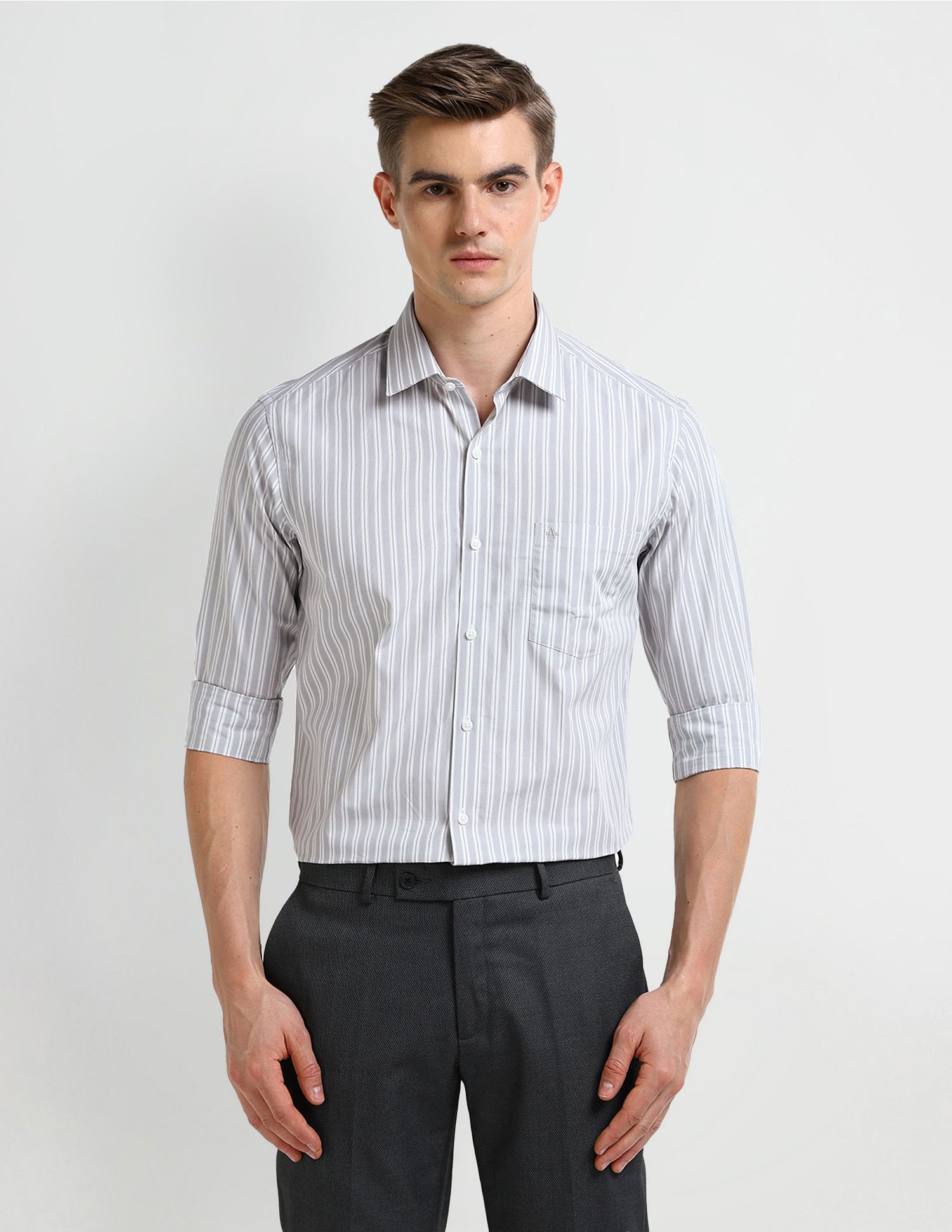 Arrow Manhattan Slim Fit Cotton Shirt