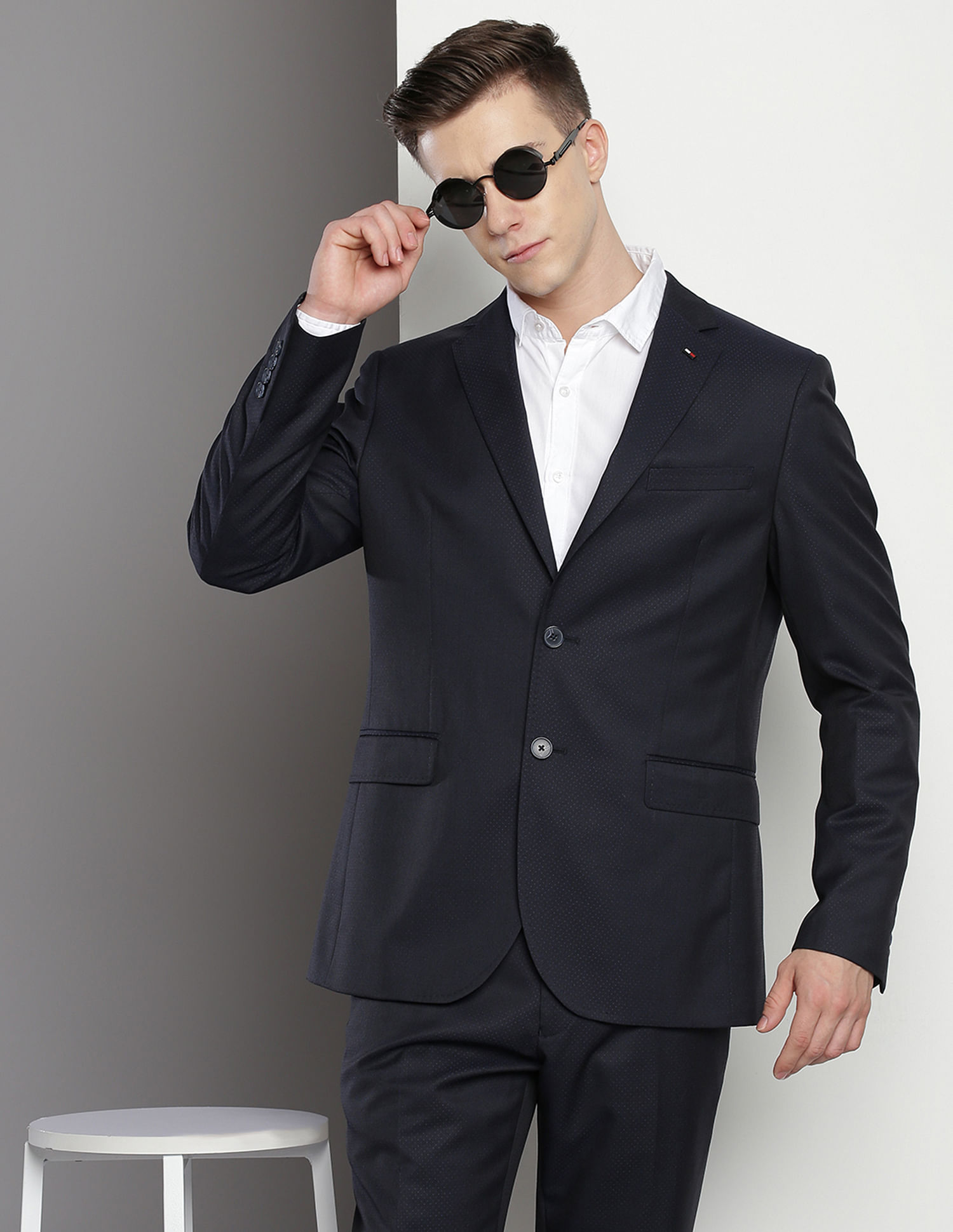 Tommy Hilfiger Patterned Dobby Blazer