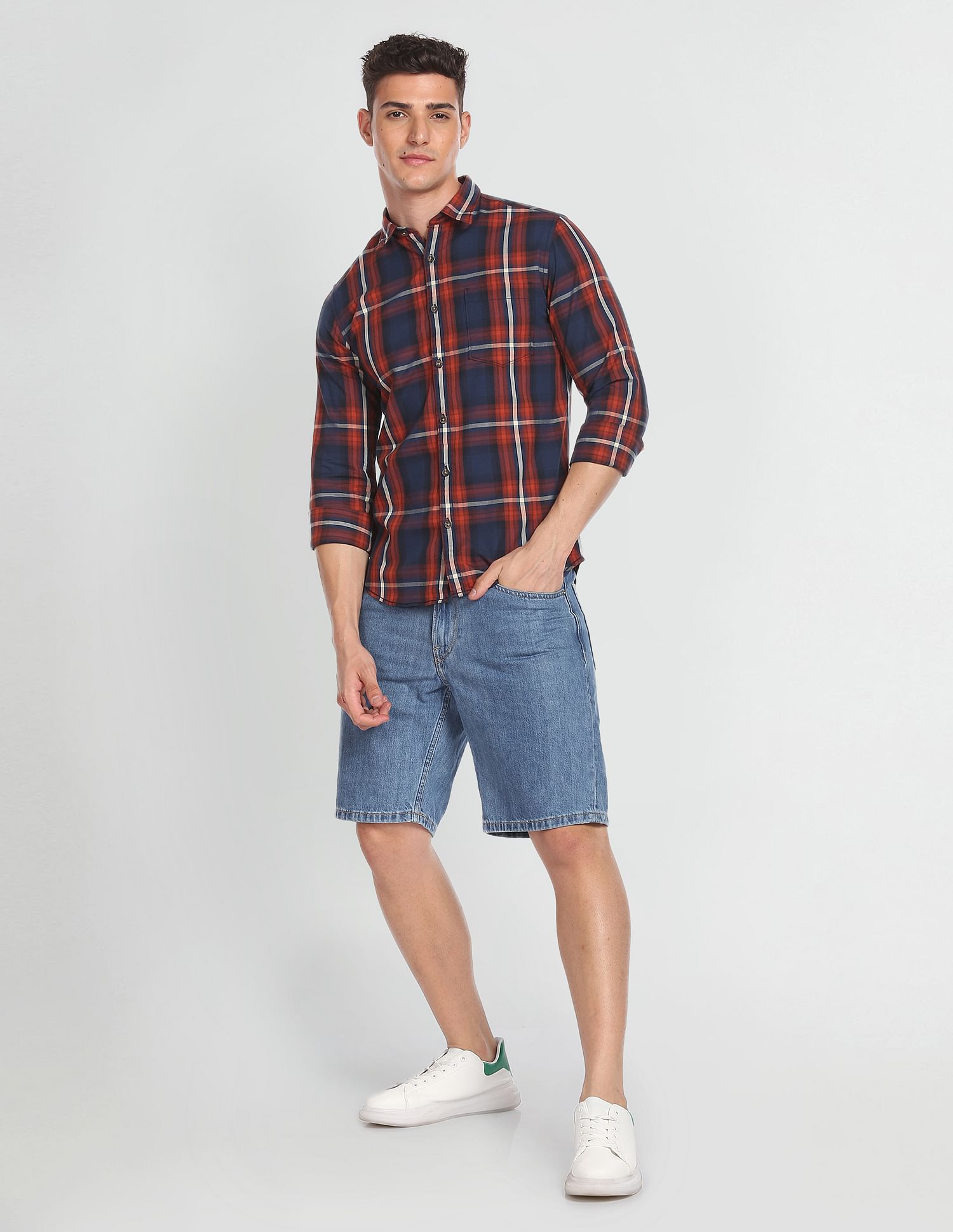 Flying Machine Tartan Check Twill Shirt