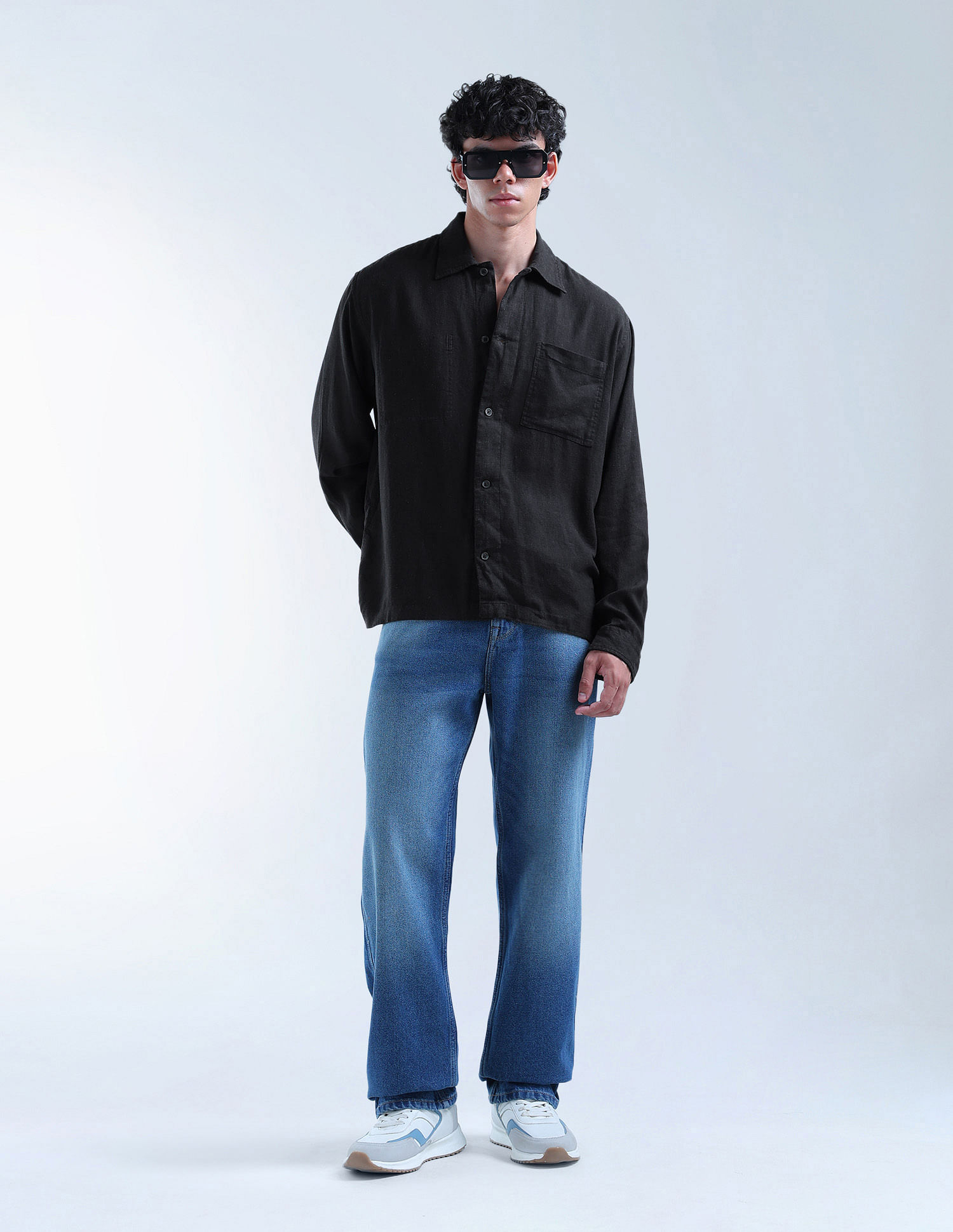 Flying Machine Solid Regular Fit Shirt