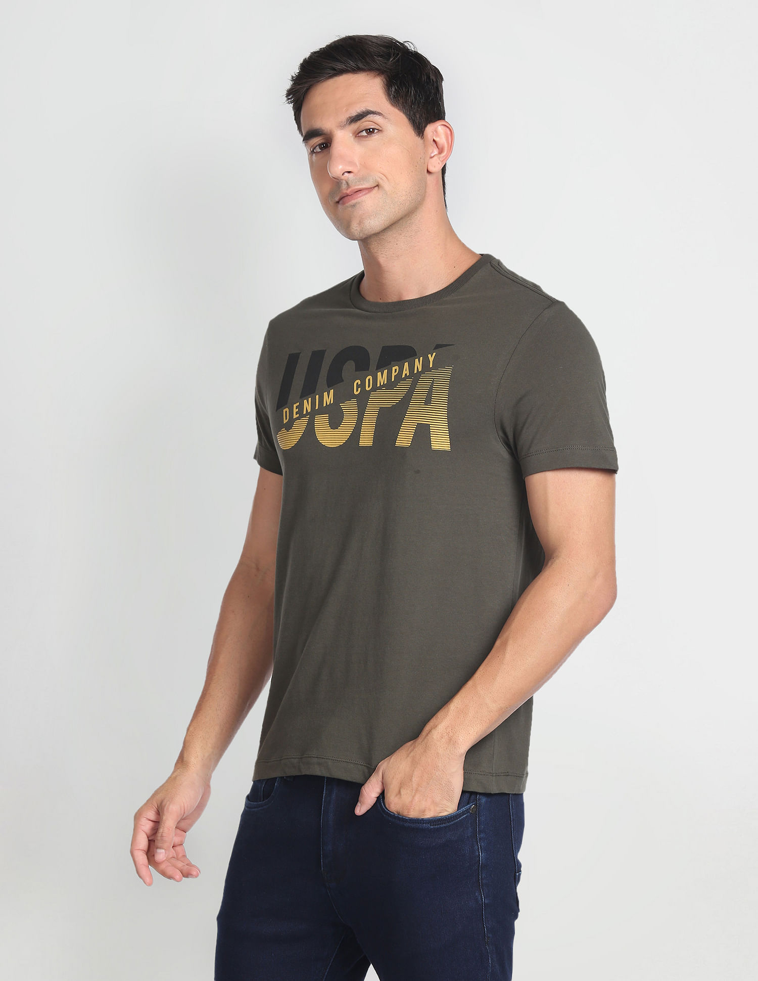 U.S. Polo Assn. Denim Co. Crew Neck Brand Print T-Shirt