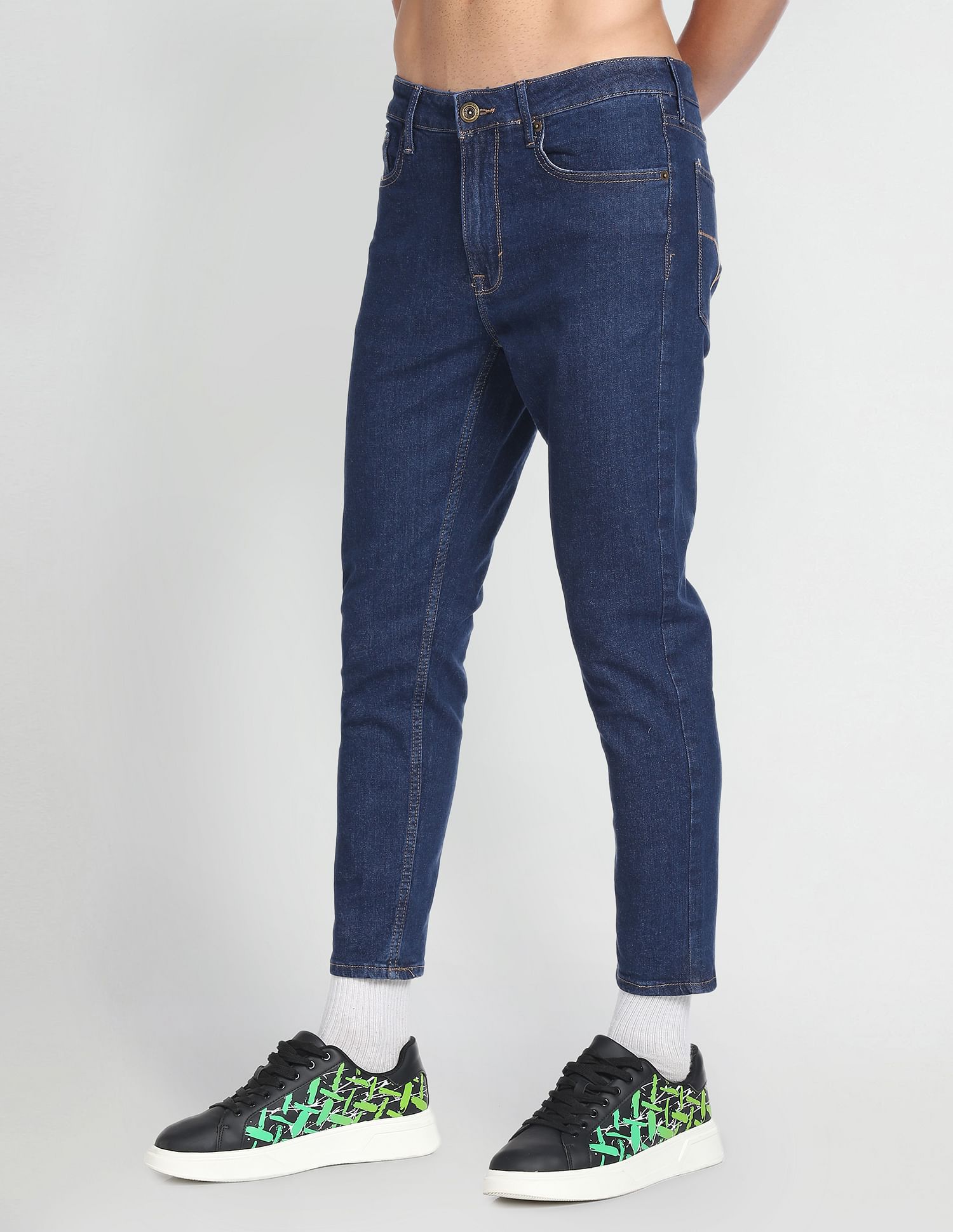 Flying Machine Mankle Relax Tapered Fit Rinsed Jeans