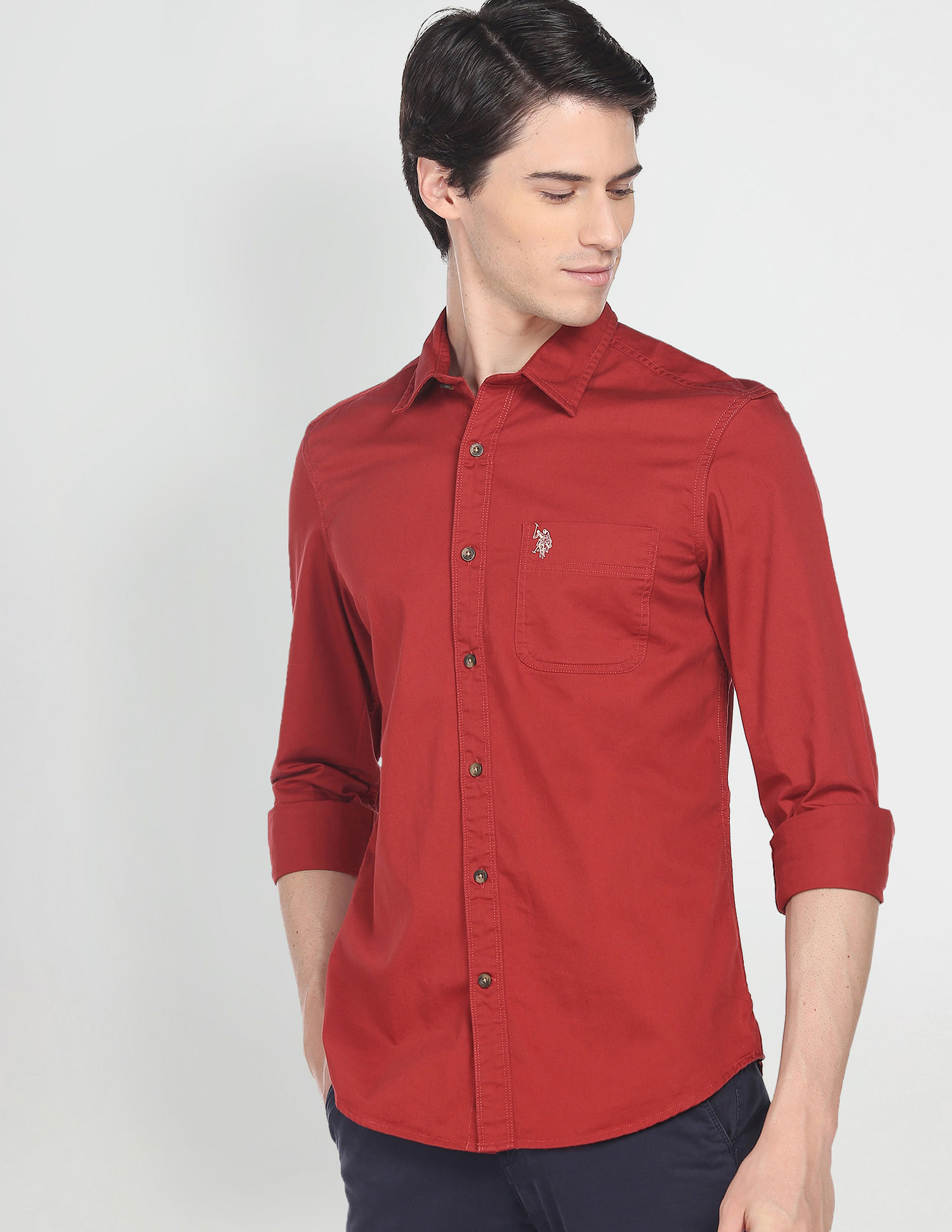 Buy Red Shirts for Men by VILLAIN Online | Ajio.com
