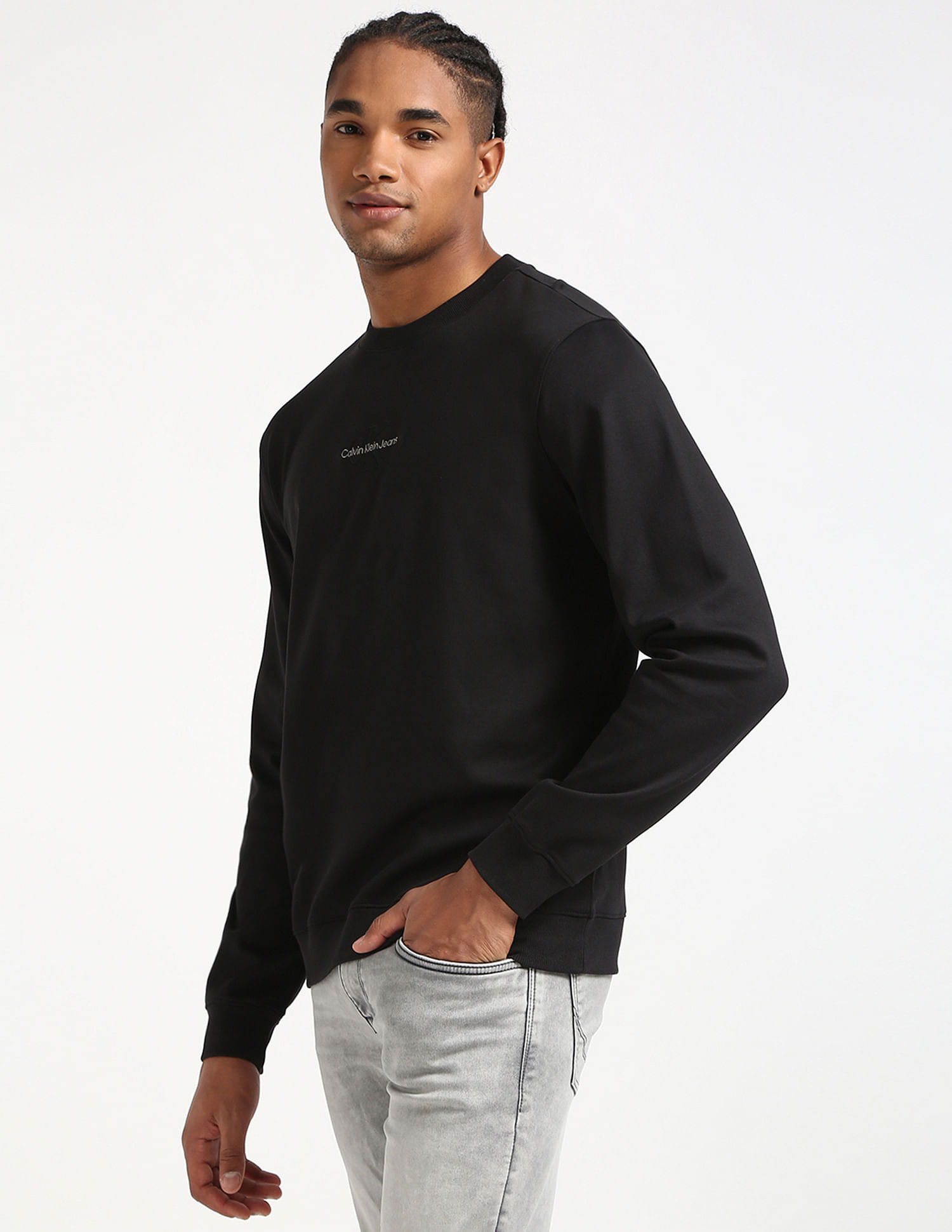 Calvin Klein Jeans Brand Printed Regular Fit Sweatshirt