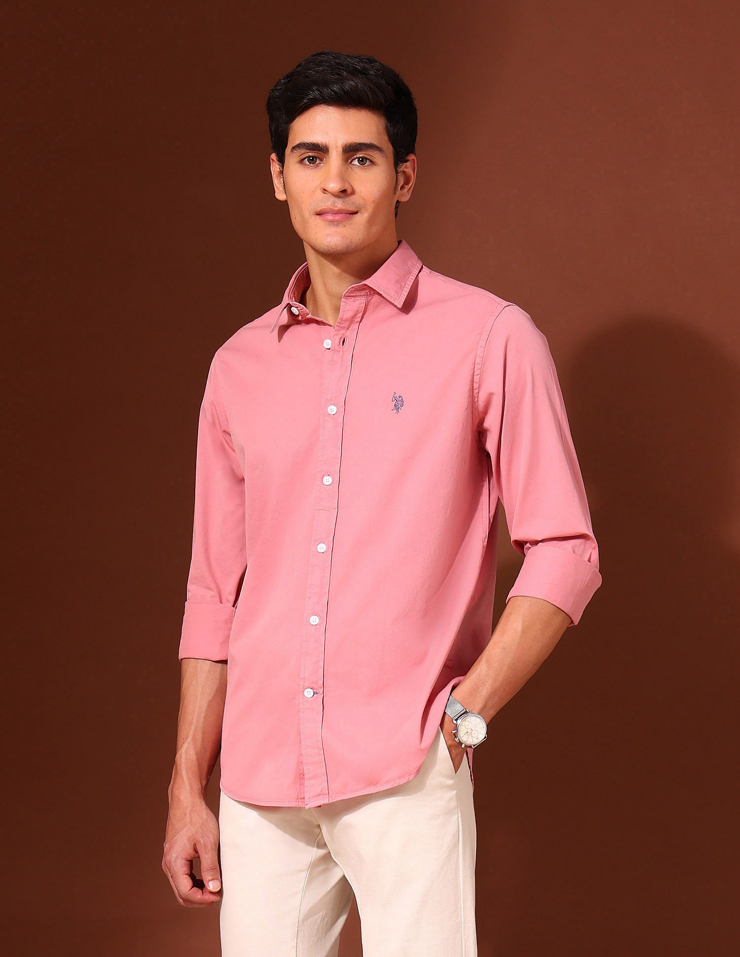 U.S. Polo Assn. Pure Cotton Tailored Fit Twill Shirt