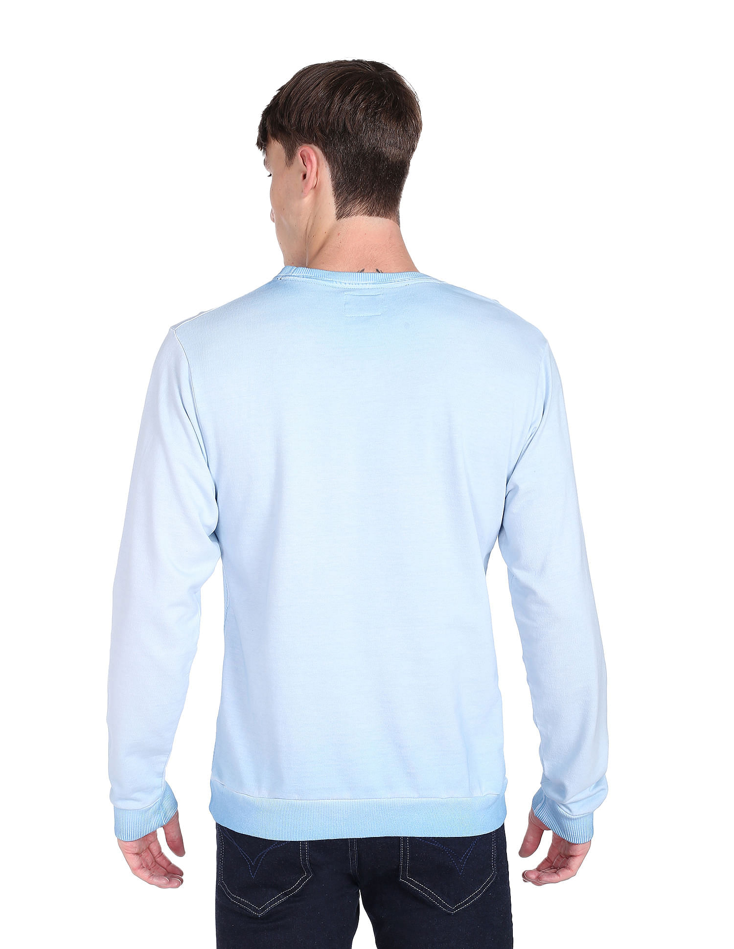 Flying Machine Crew Neck Printed Sweatshirt