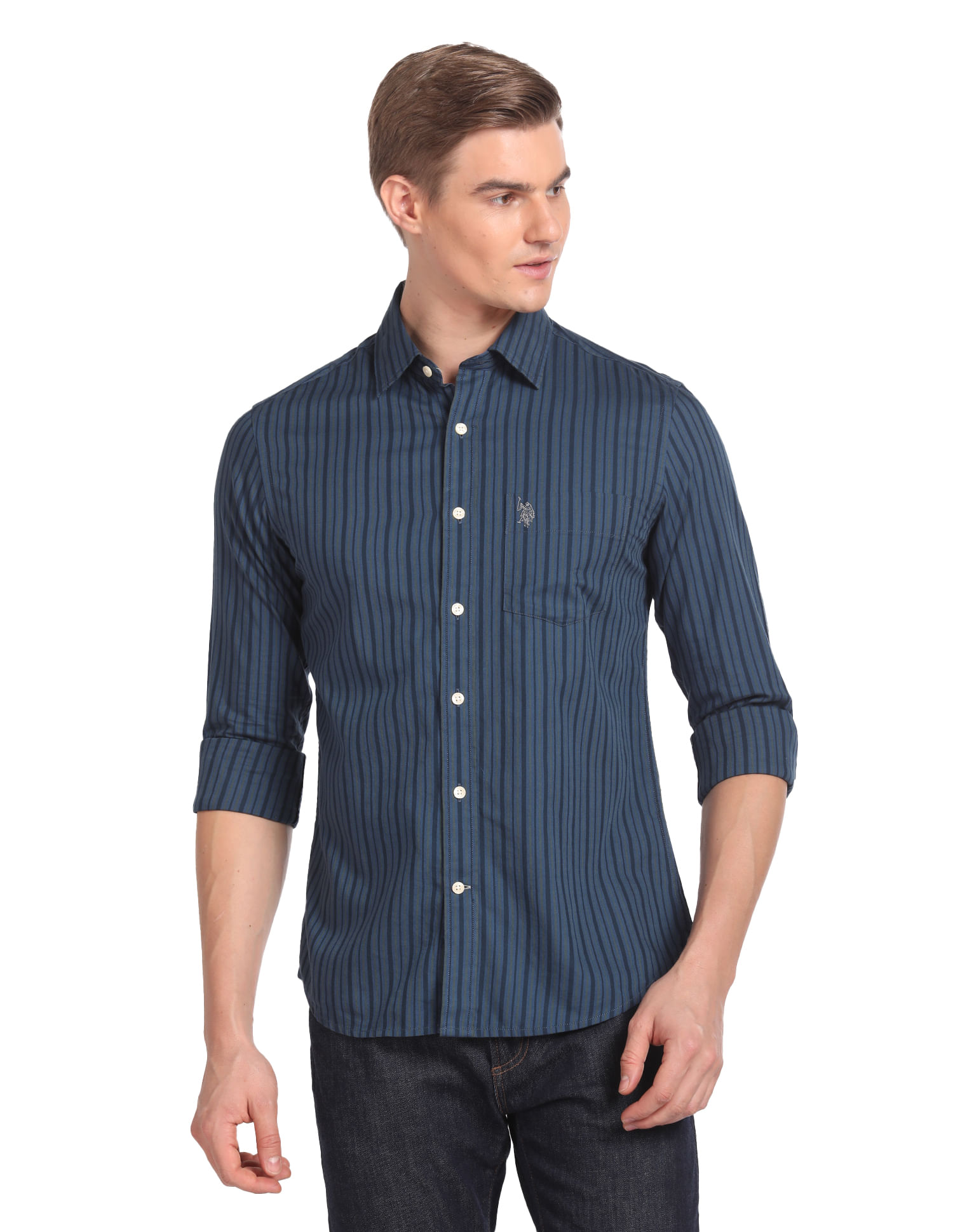 U.S. Polo Assn. Cotton Vertical Stripe Shirt
