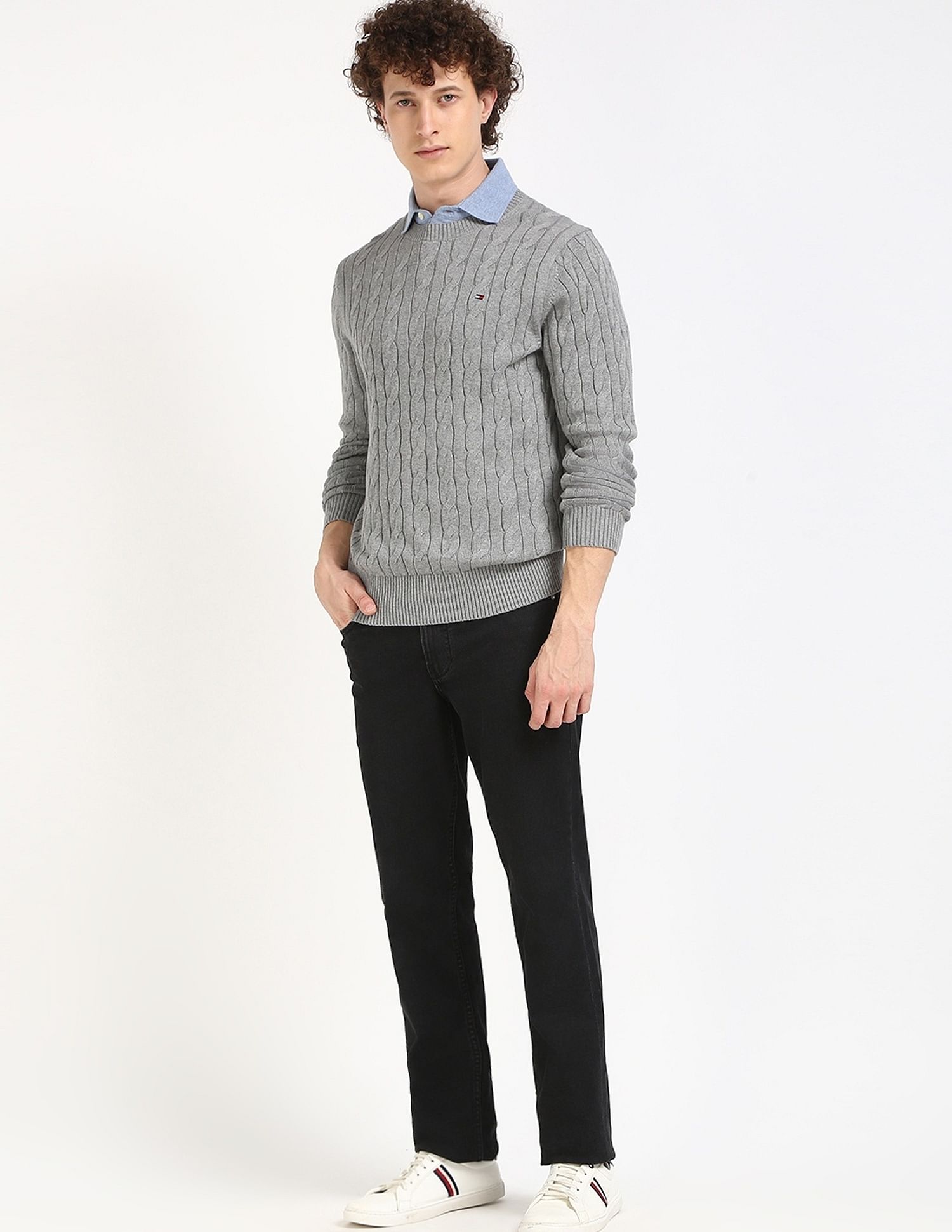 Tommy Hilfiger Cable-Knit Regular-Fit Cotton Sweater