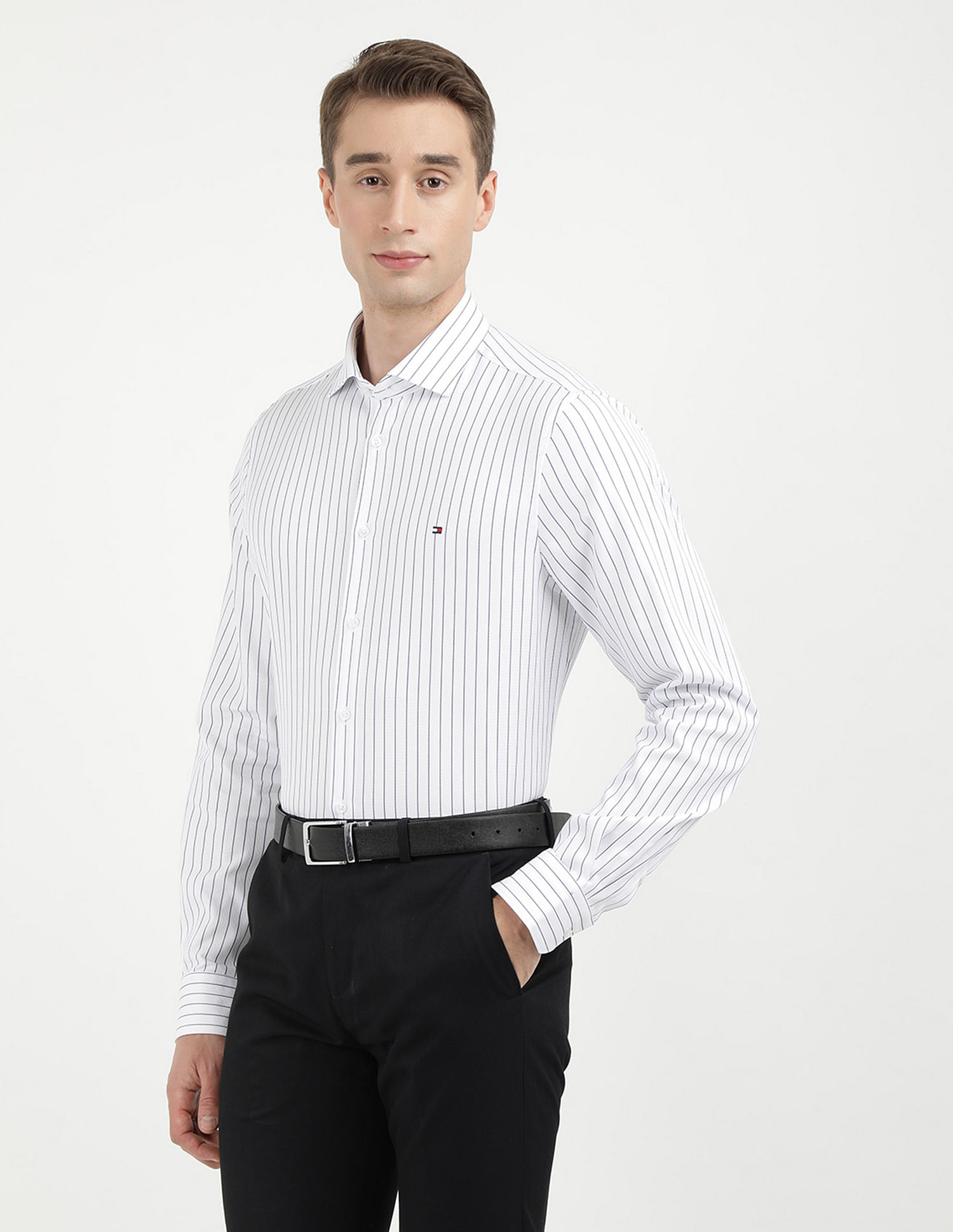 Tommy Hilfiger Dobby Stripe Slim Fit Shirt