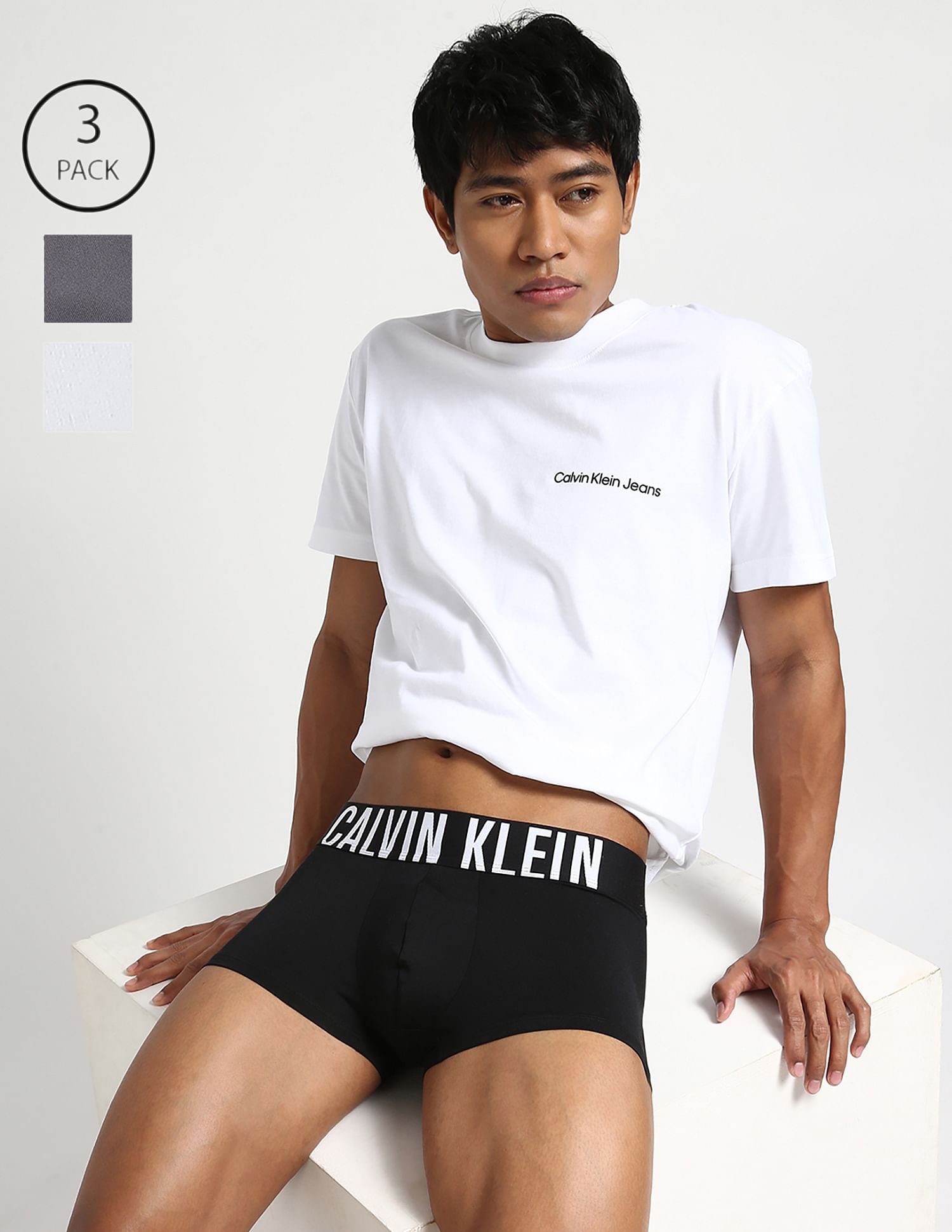 Calvin Klein Underwear Low Rise Solid Trunks : Pack Of 3