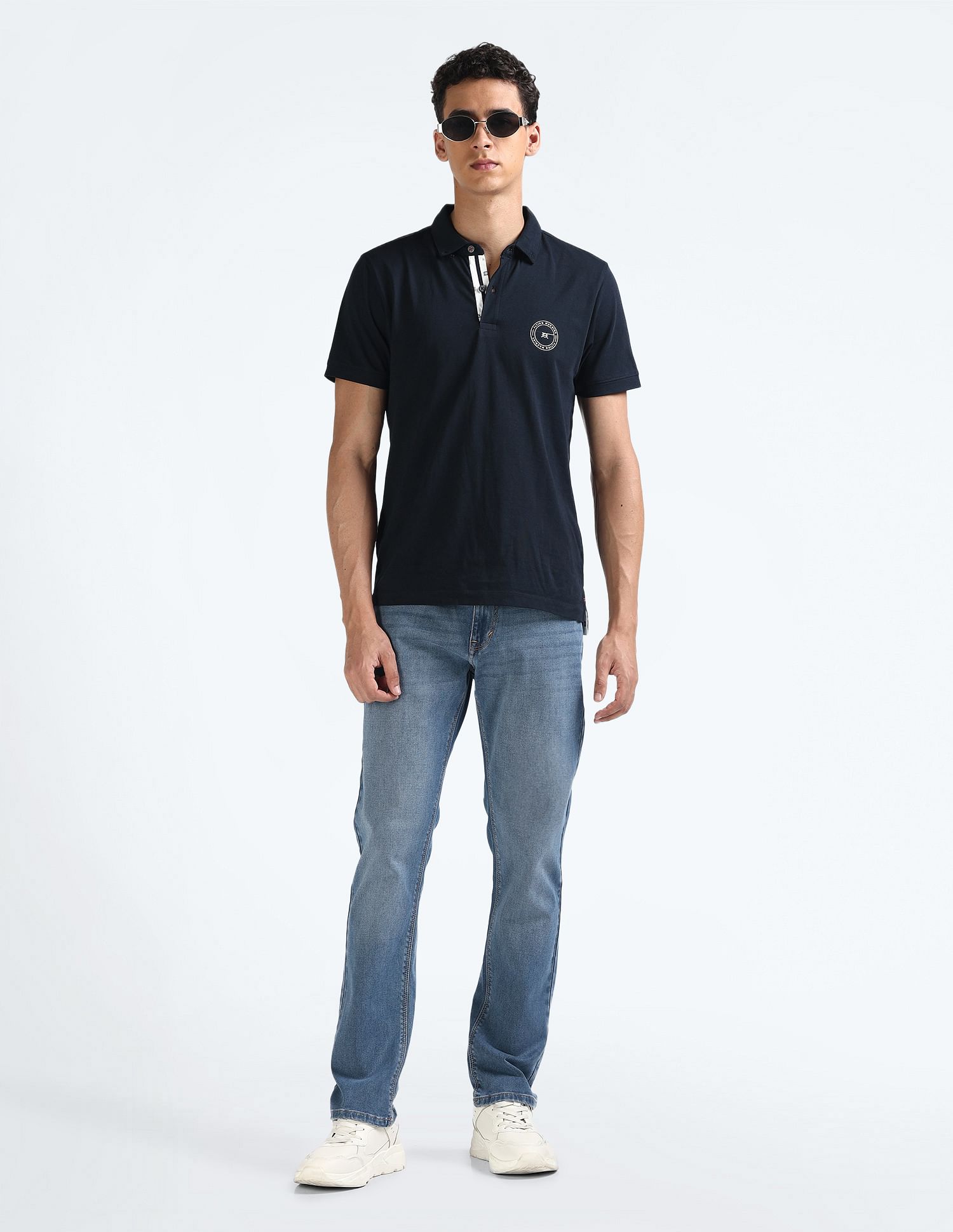 Flying Machine Slim Straight Fit Mid Rise Jeans