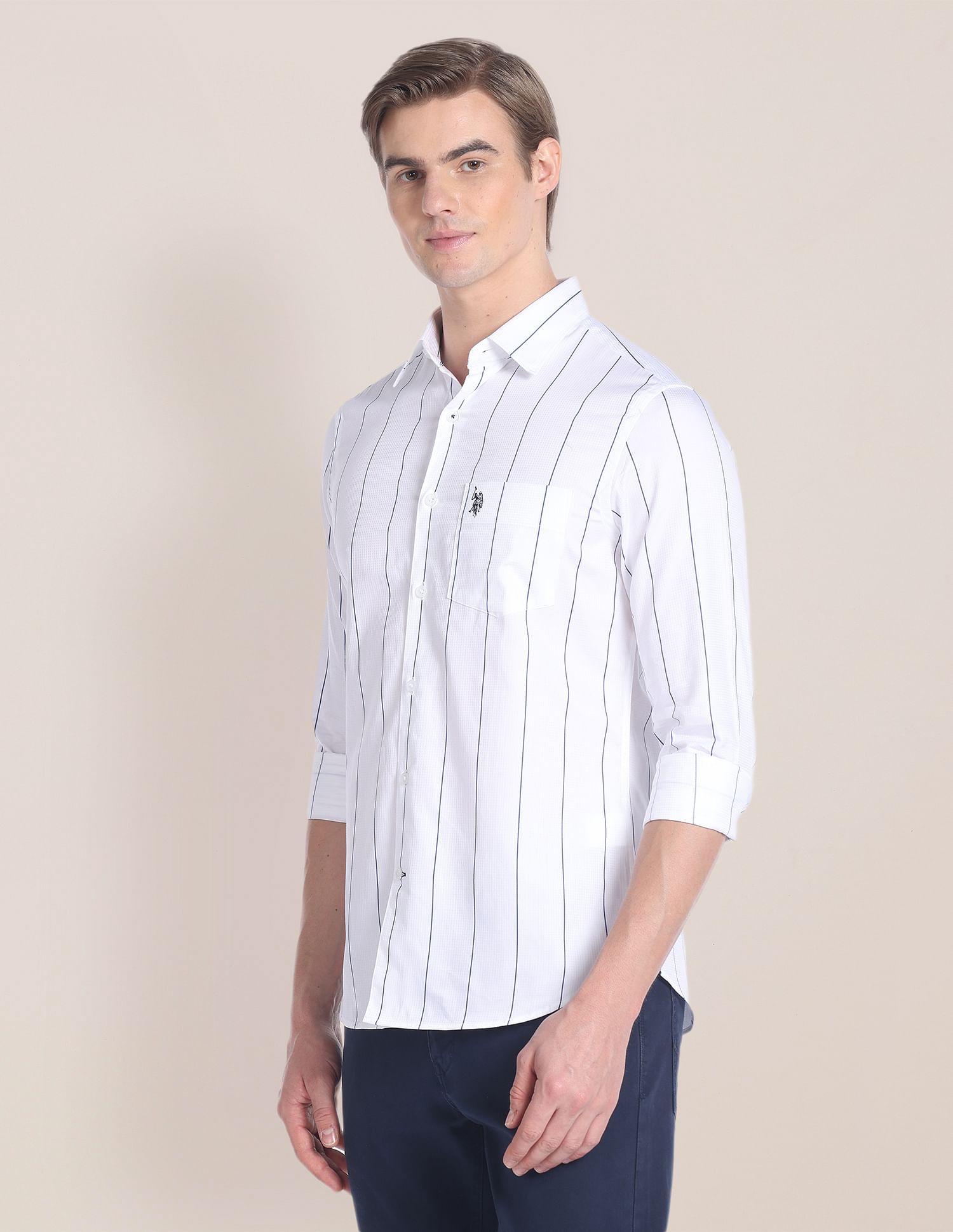 U.S. Polo Assn. Vertical Stripe Cotton Shirt