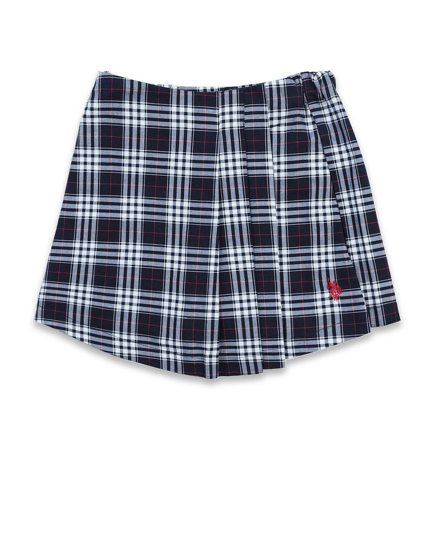 U.S. Polo Assn. Kids Girls Tartan Checked Skorts