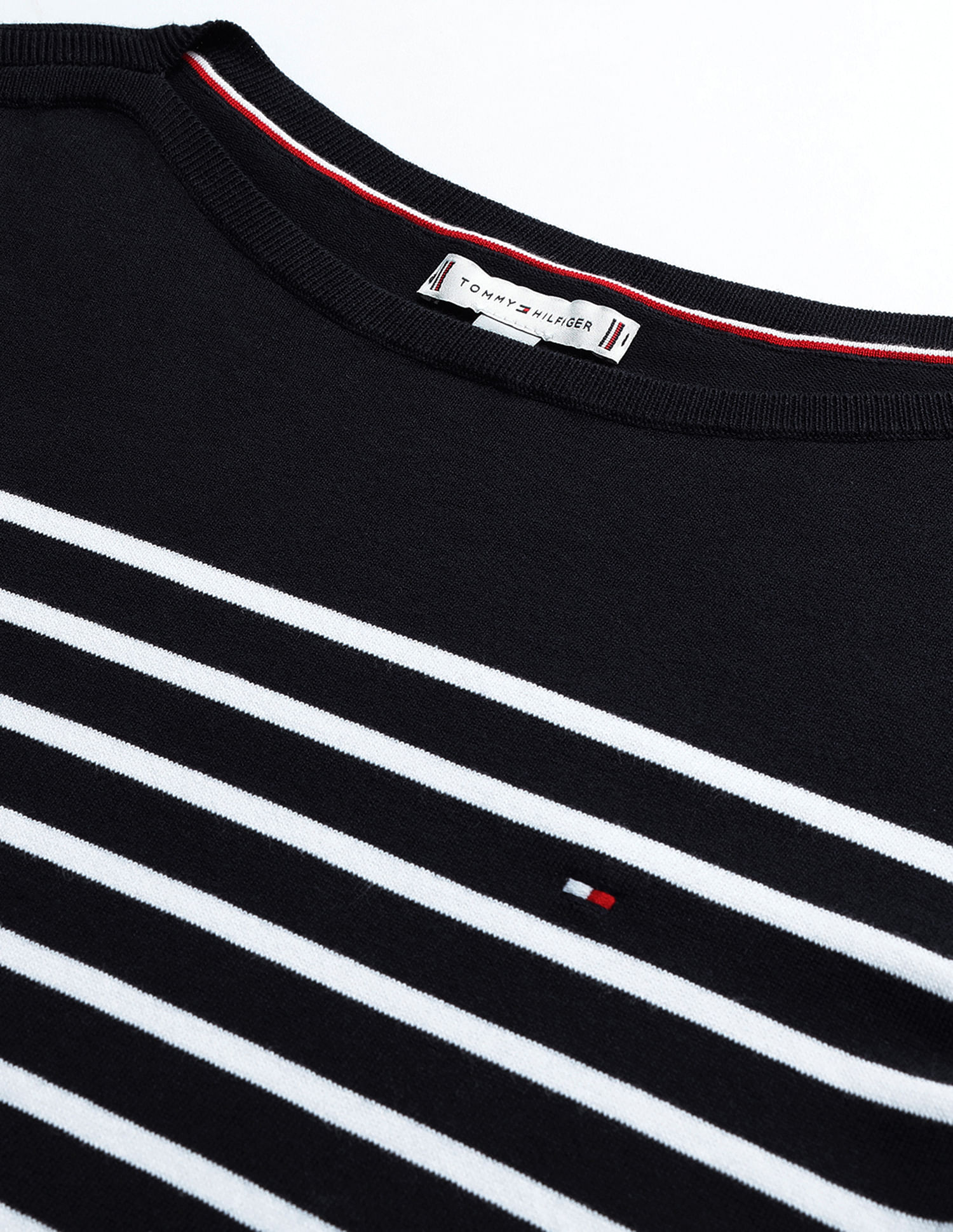 Tommy Hilfiger Boat Neck Horizontal Stripe Sweater