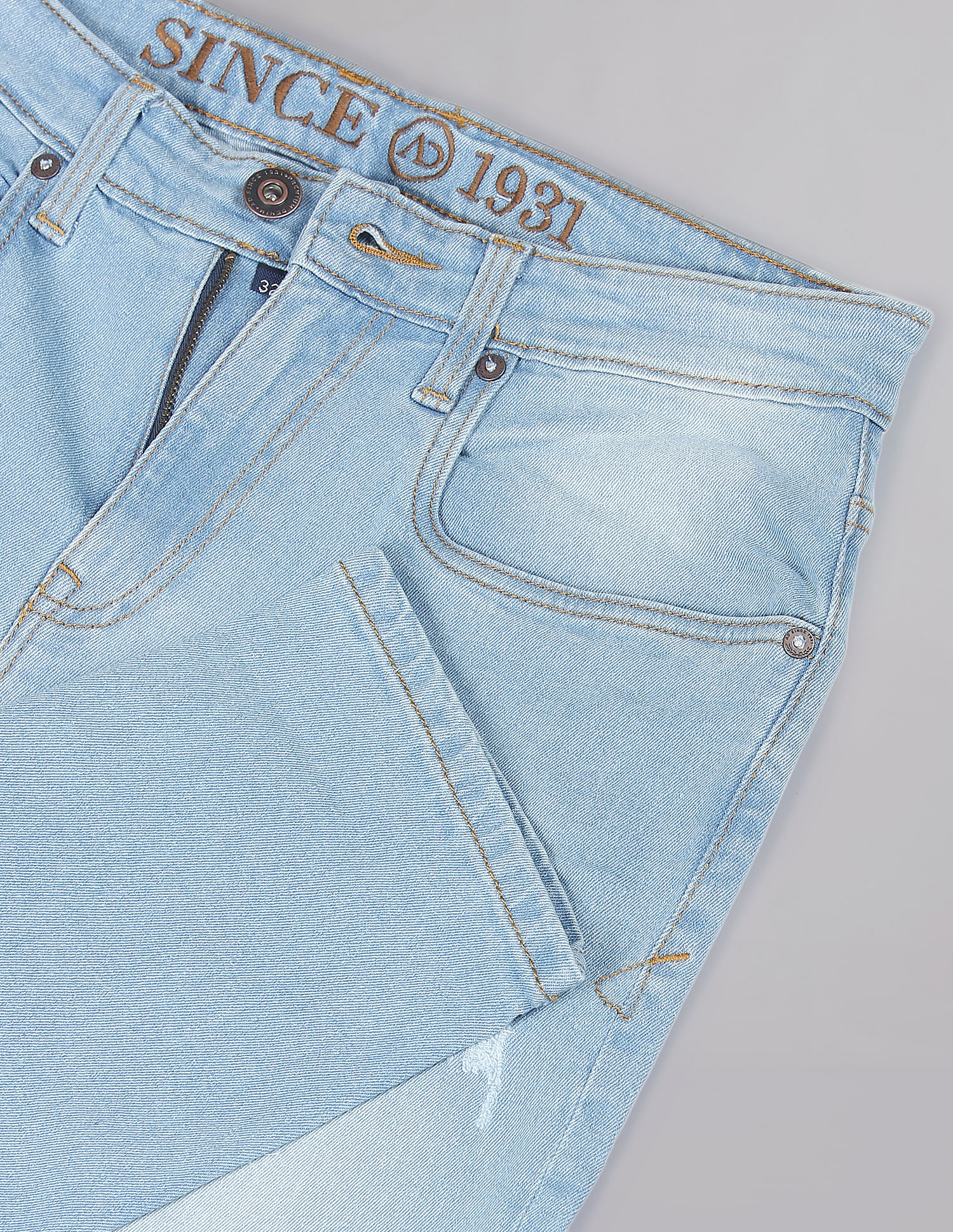AD by Arvind Slim Fit Stone Wash Jeans