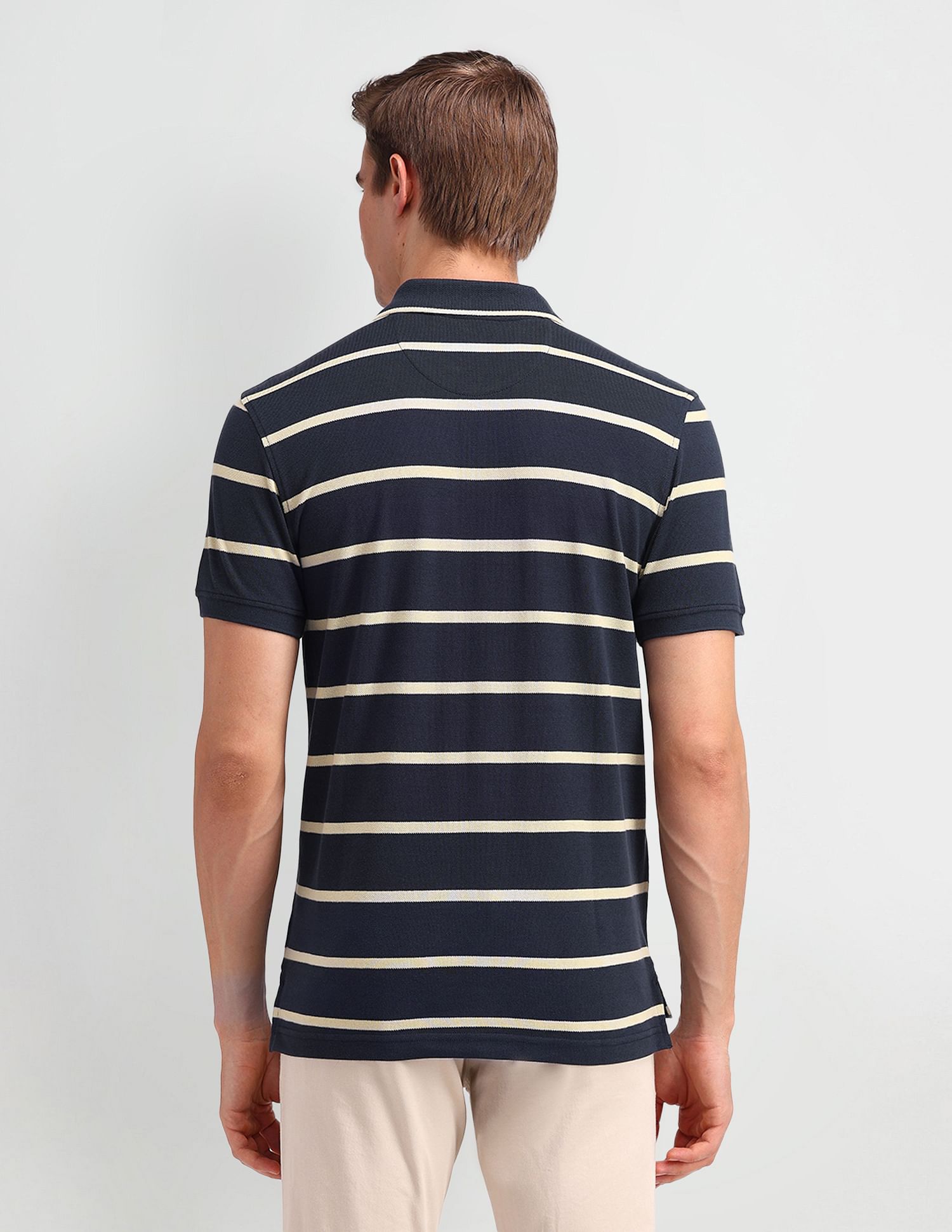 Arrow Sport Horizontal Striped Regular Polo Shirt