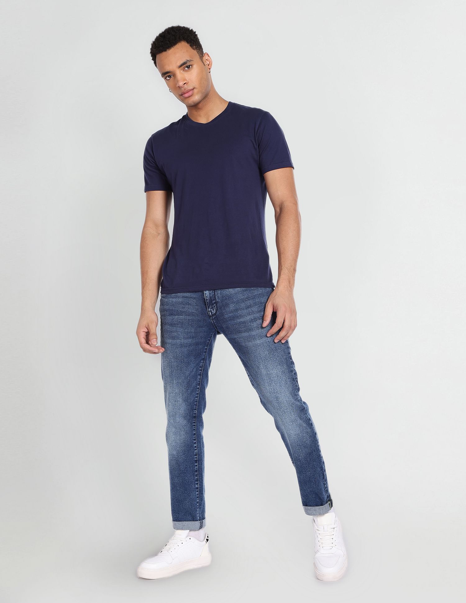 Flying Machine Mid Rise Slim Tapered Fit Jeans