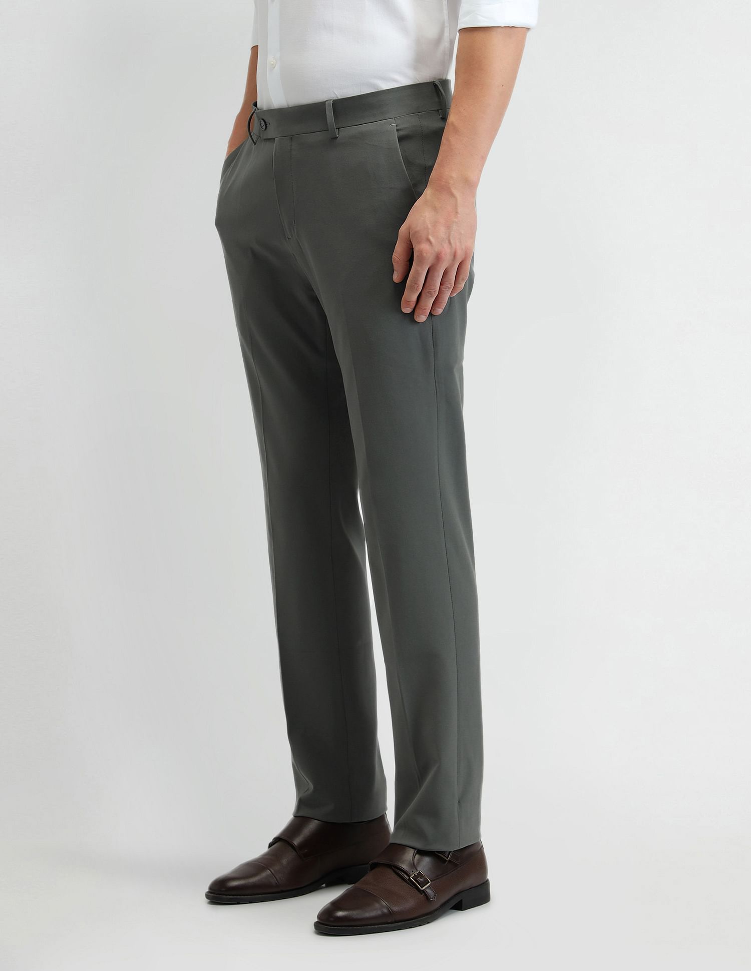 Arrow Mid Rise Tapered Fit Trousers