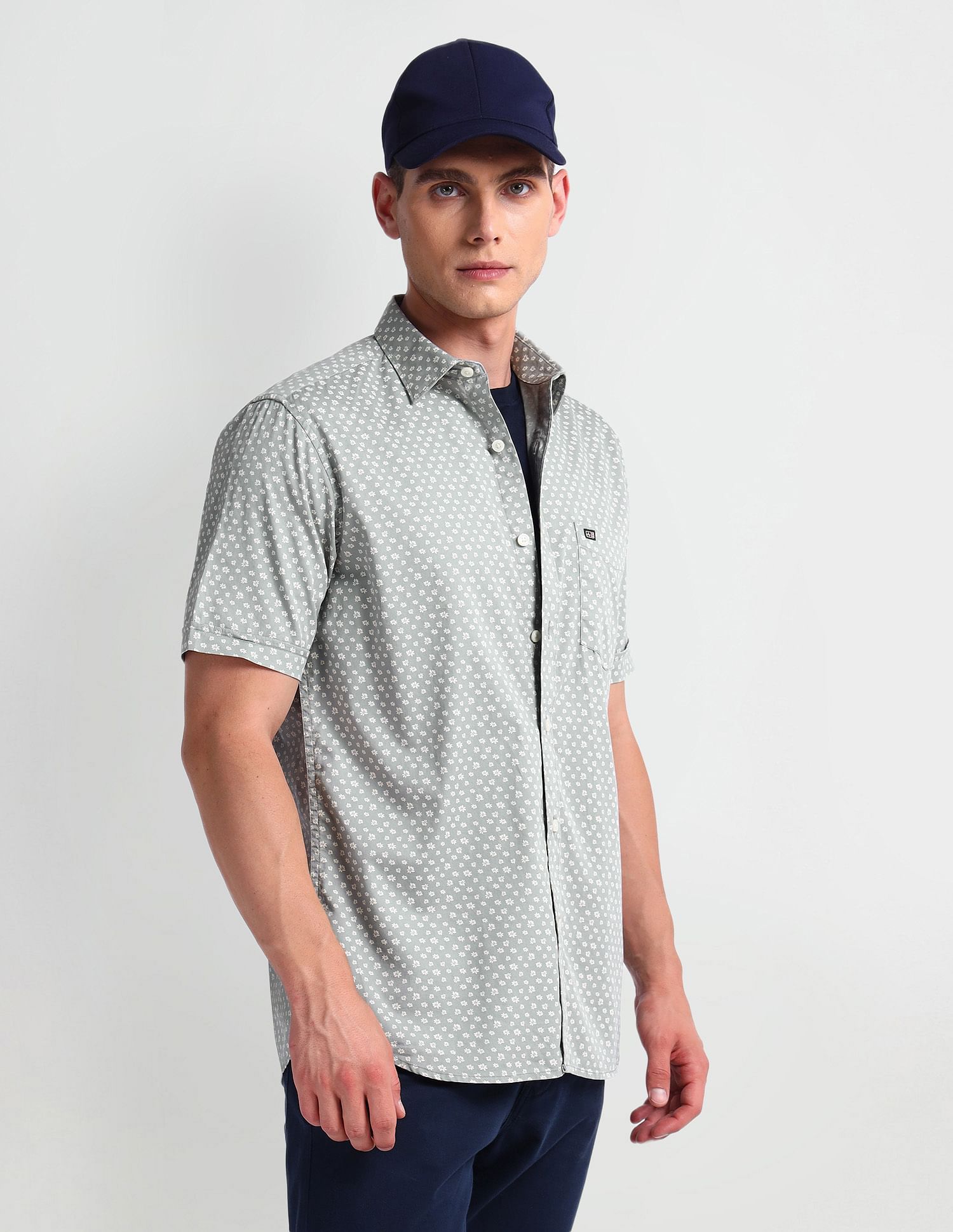 Arrow Sports Floral pattern Cotton Shirt