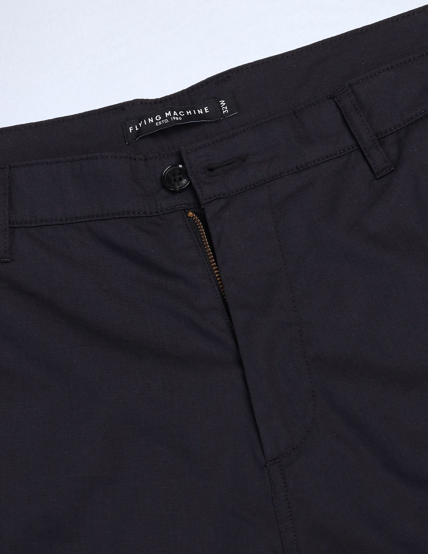 Flying Machine Mid Rise Relaxed Fit Trousers
