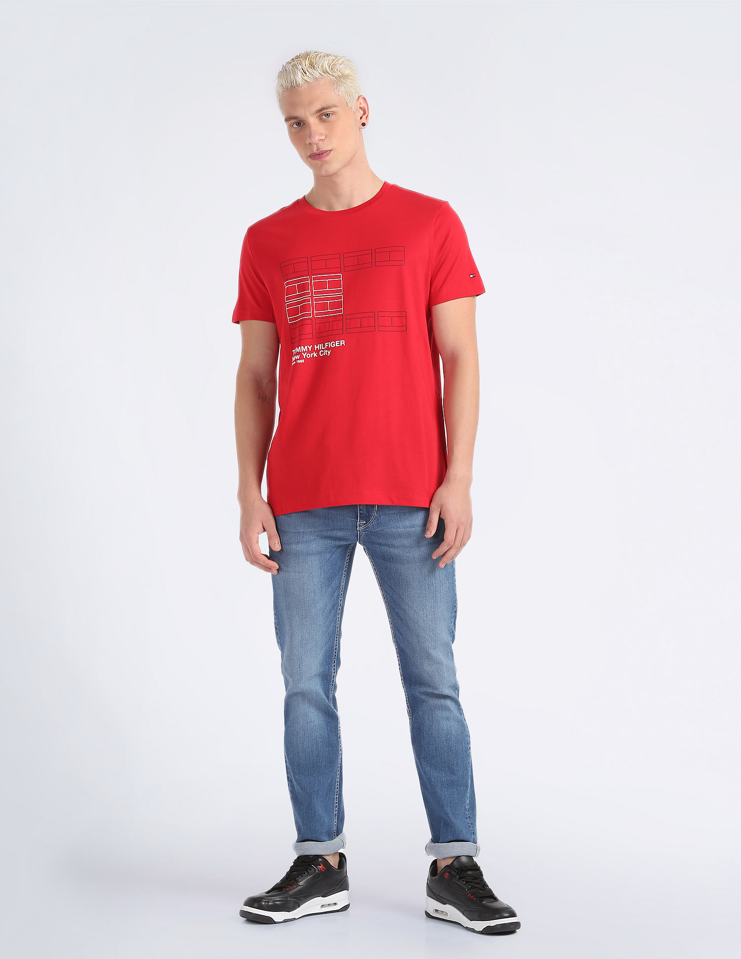 Tommy Hilfiger Transitional Organic Cotton Flag Graphic Print T-Shirt